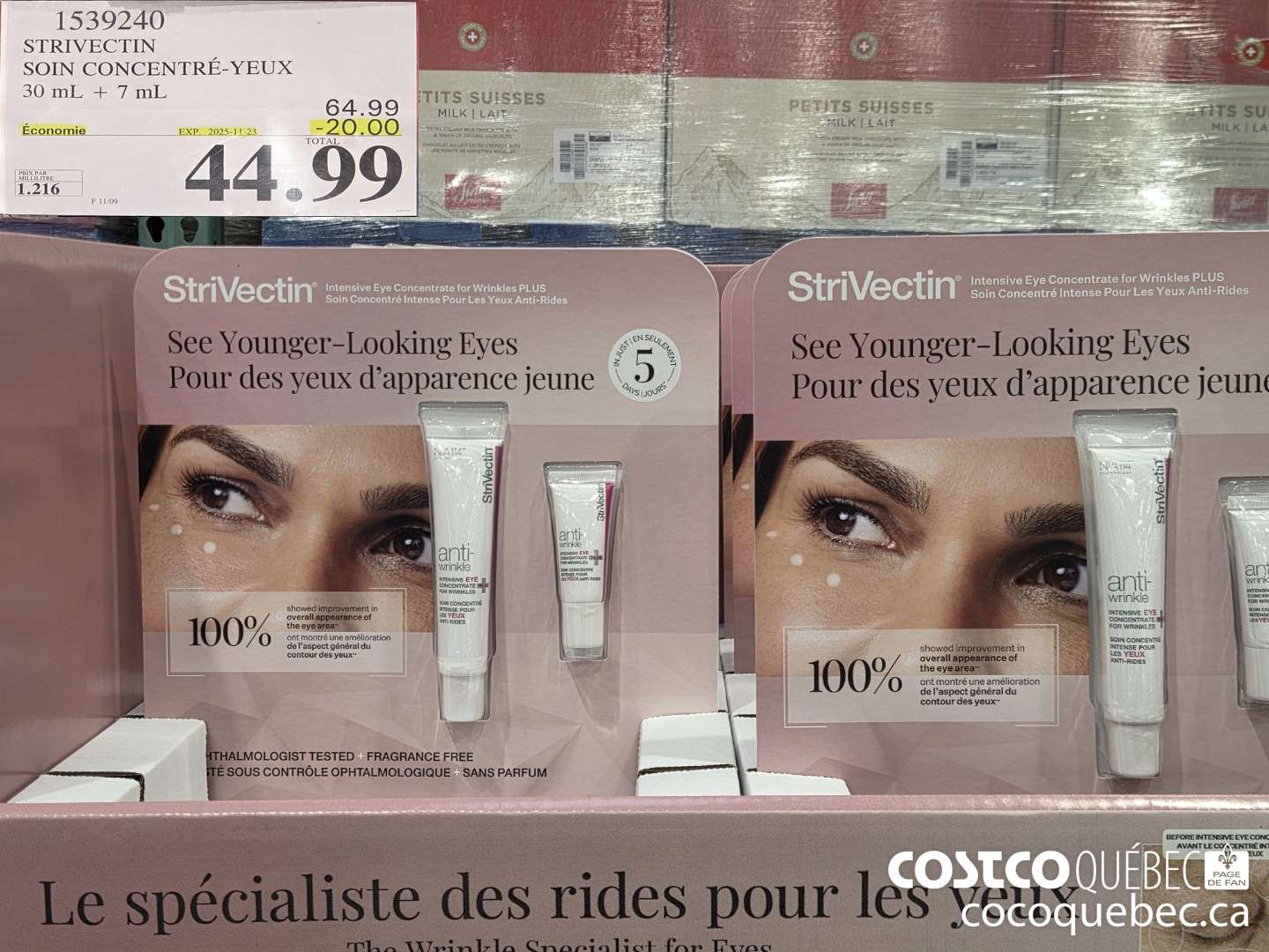 1539240 STRIVECTIN SOIN CONCENTRE-YEUX 30 mL + 7 mI.  ($20.00 INSTANT SAVINGS EXPIRES ON 2025-11-23) $44.99