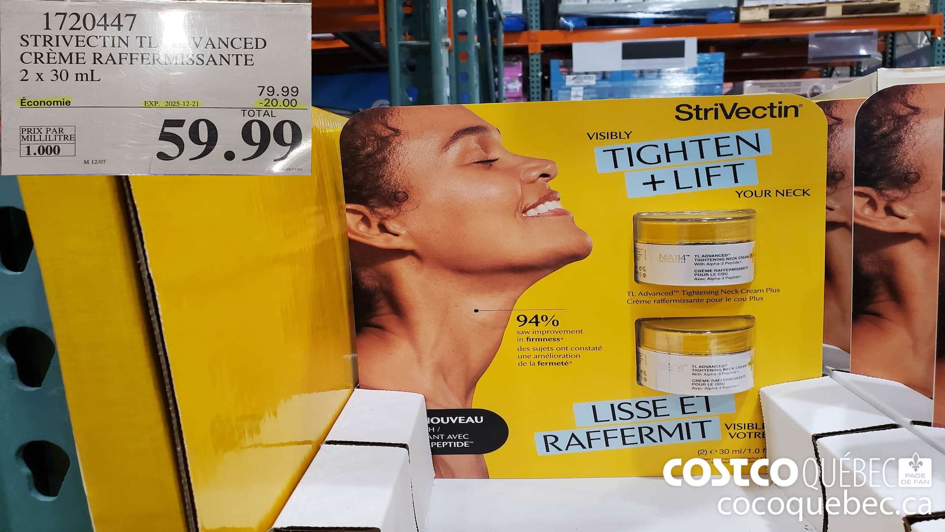 1720447 STRIVECTIN TL ADVANCED CREME RAFFERMISSANTE 2X 30 mL  ($20.00 INSTANT SAVINGS EXPIRES ON 2025-12-21) $59.99