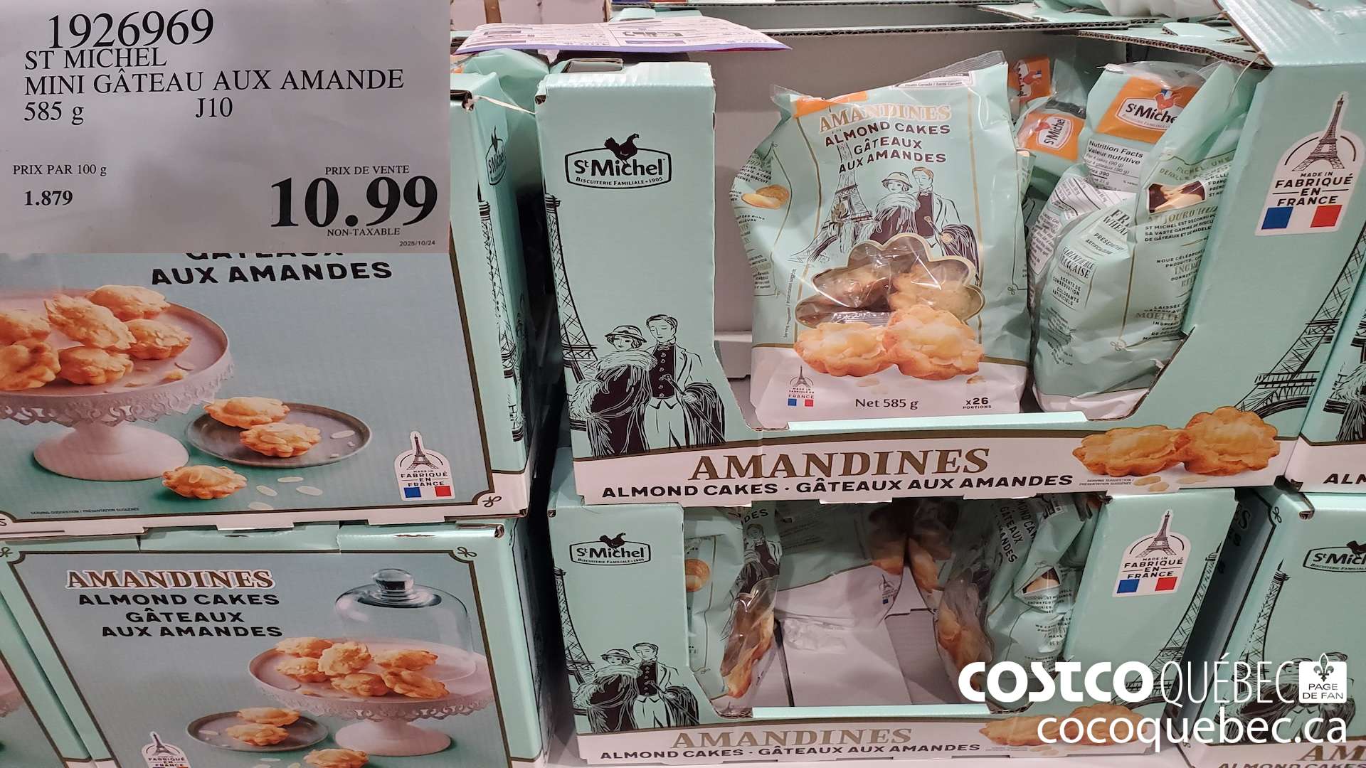 1926969 ST MICHEL MINI GATEAU AUX AMANDE 585 g $10.99