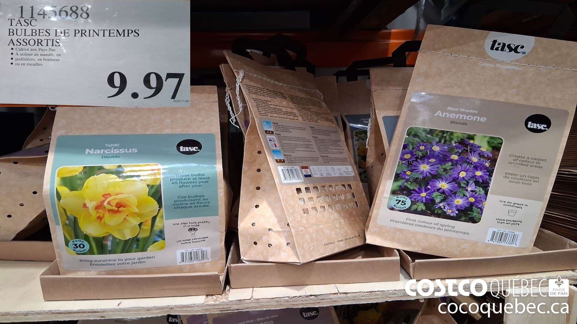 1145688 TASC BULBES DE PRINTEMPS ASSORTIS  $9.97