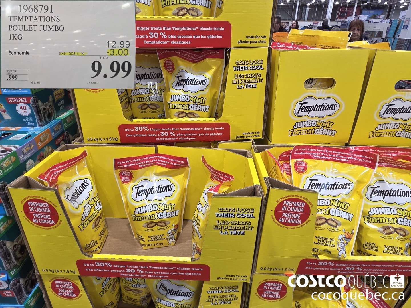 1968791 TEMPTATIONS POULET JUMBO 1KG ($3.00 INSTANT SAVINGS EXPIRES ON 2025-11-09) $9.99