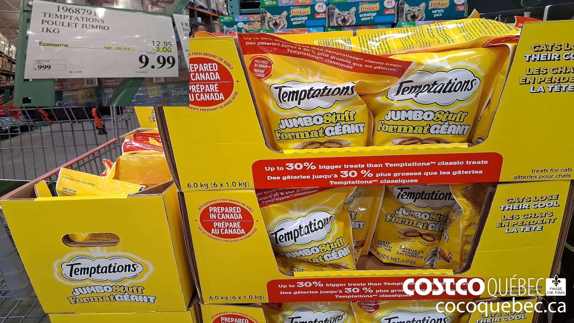 1968791 TEMPTATIONS POULET JUMBO 1KG ($3.00 INSTANT SAVINGS EXPIRES ON 2025-11-16) $9.99