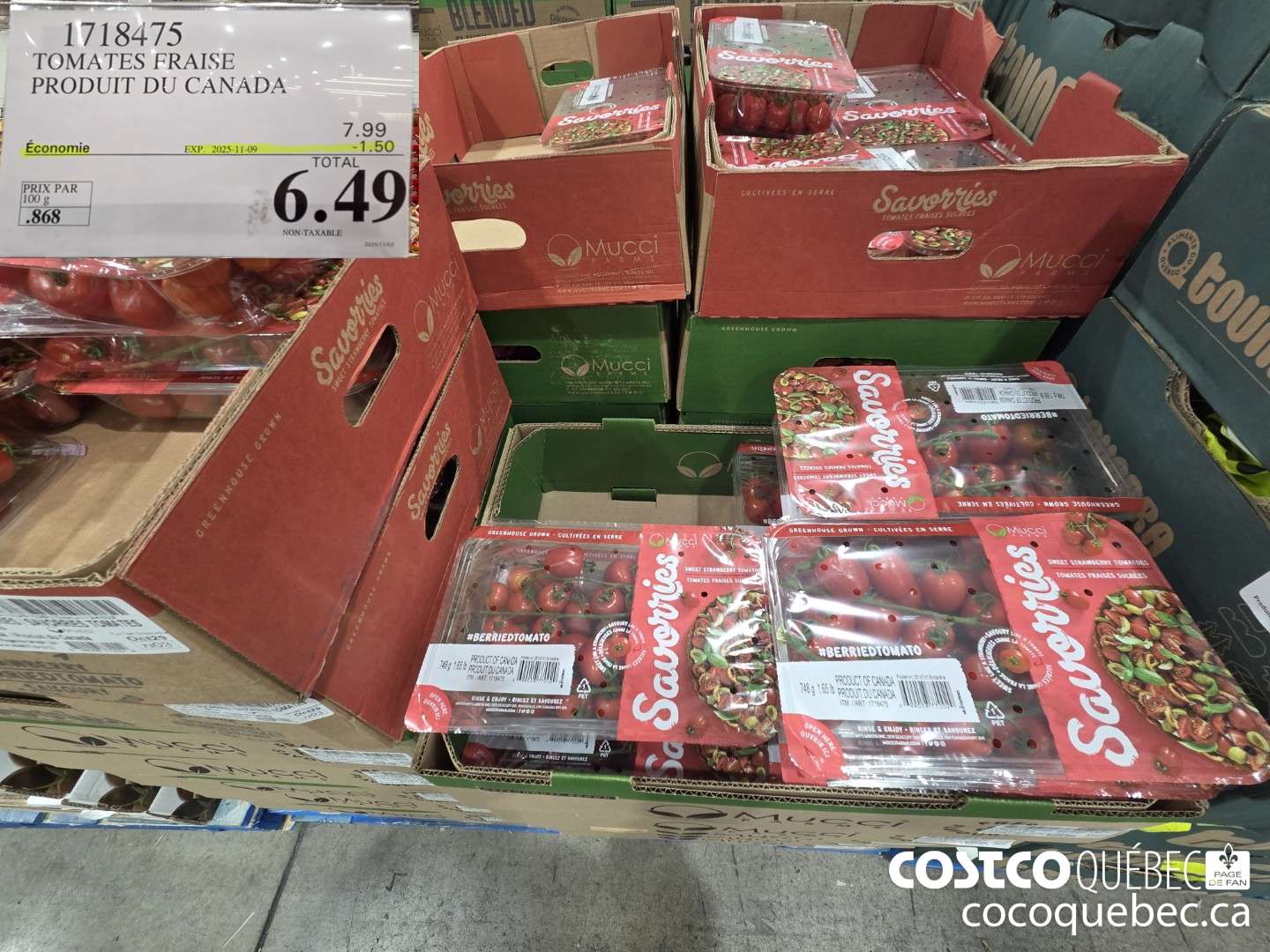 1718475 TOMATES FRAISE PRODUIT DU CANADA  ($1.50 INSTANT SAVINGS EXPIRES ON 2025-11-09) $6.49