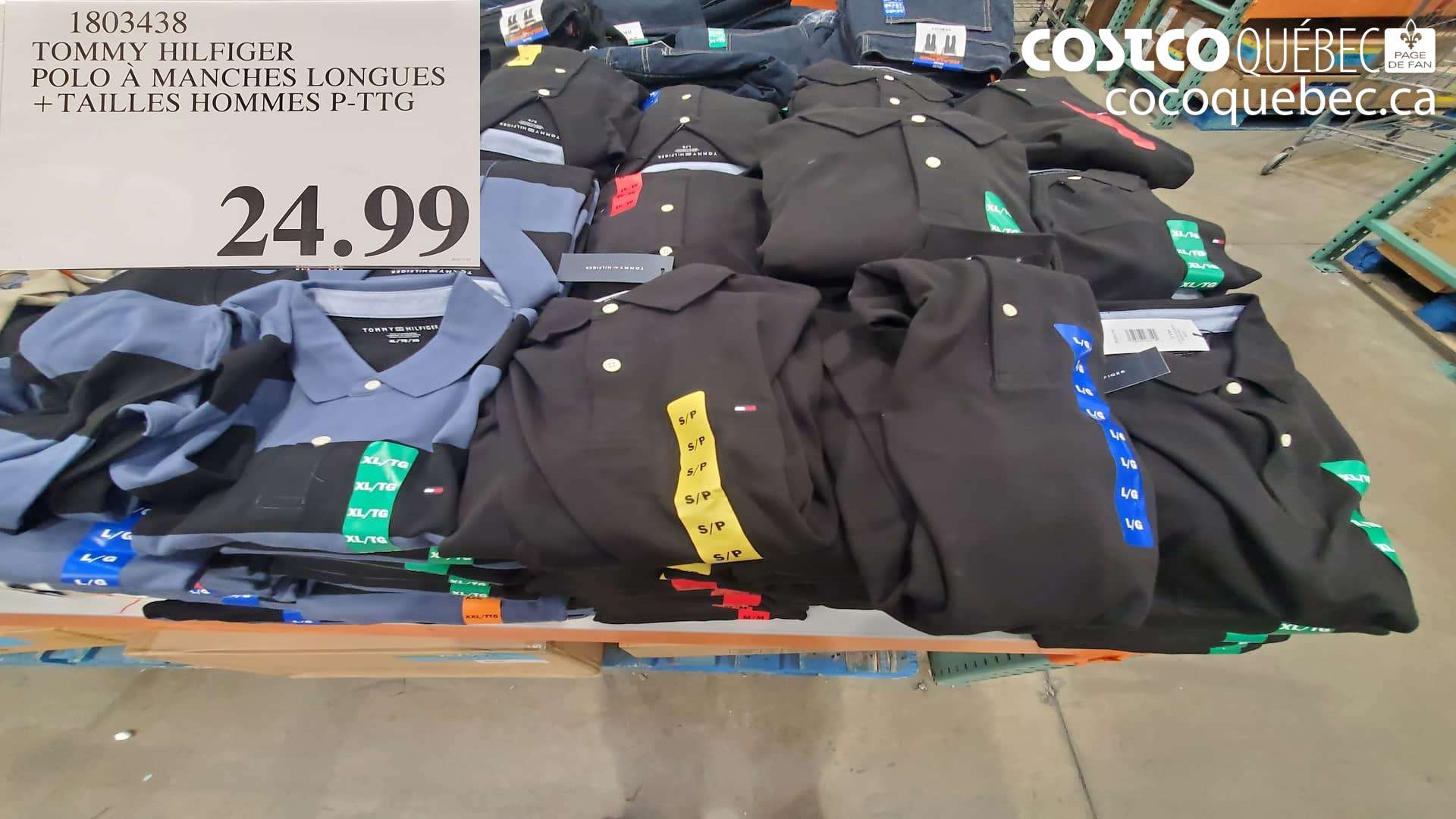 1803438 TOMMY HILFIGER POLO A MANCHES LONGUES +TAILLES HOMMES P-TTG  $24.99