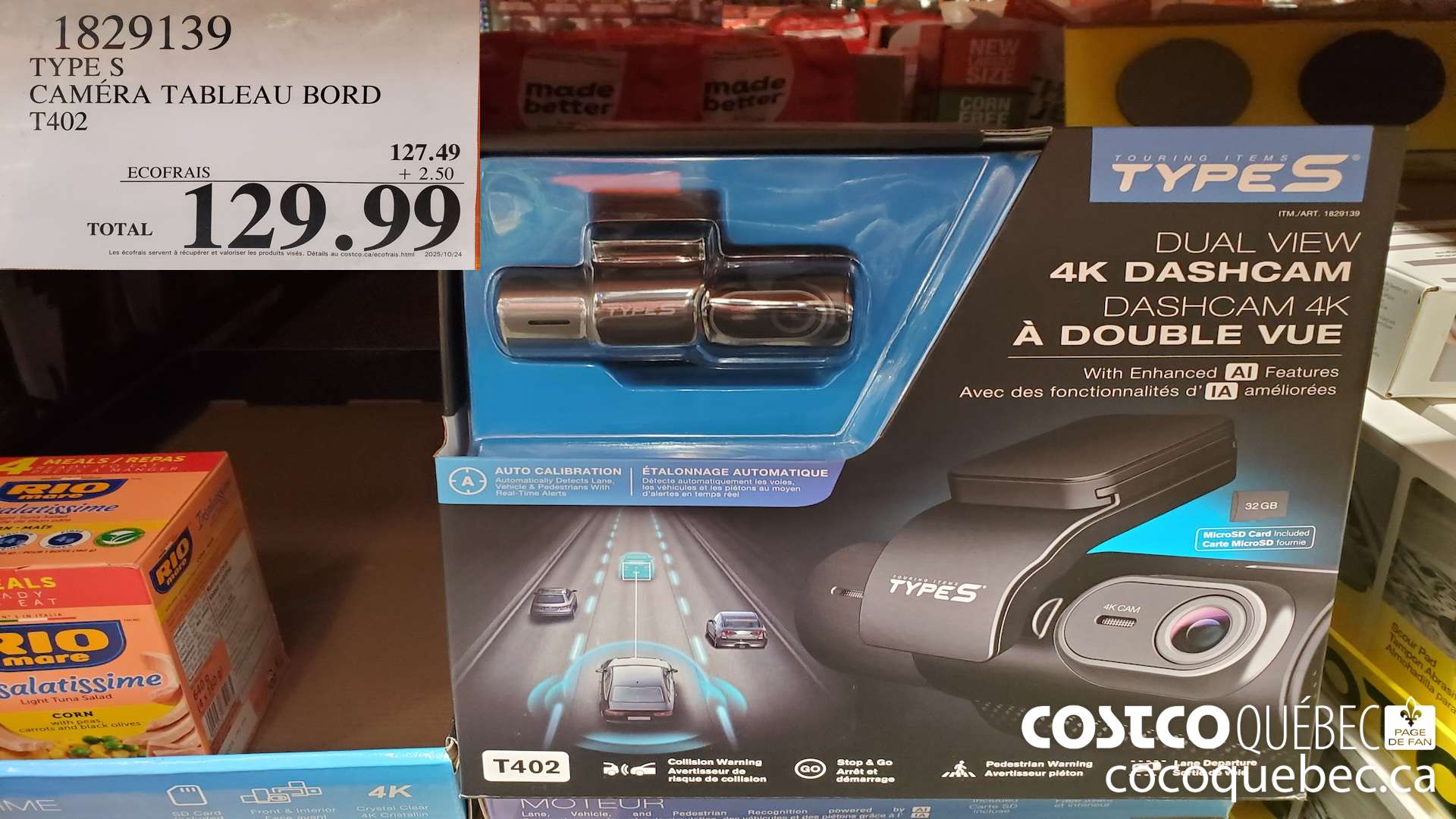 1829139 TYPE S CAMERA TABLEAU BORD T402  $129.99