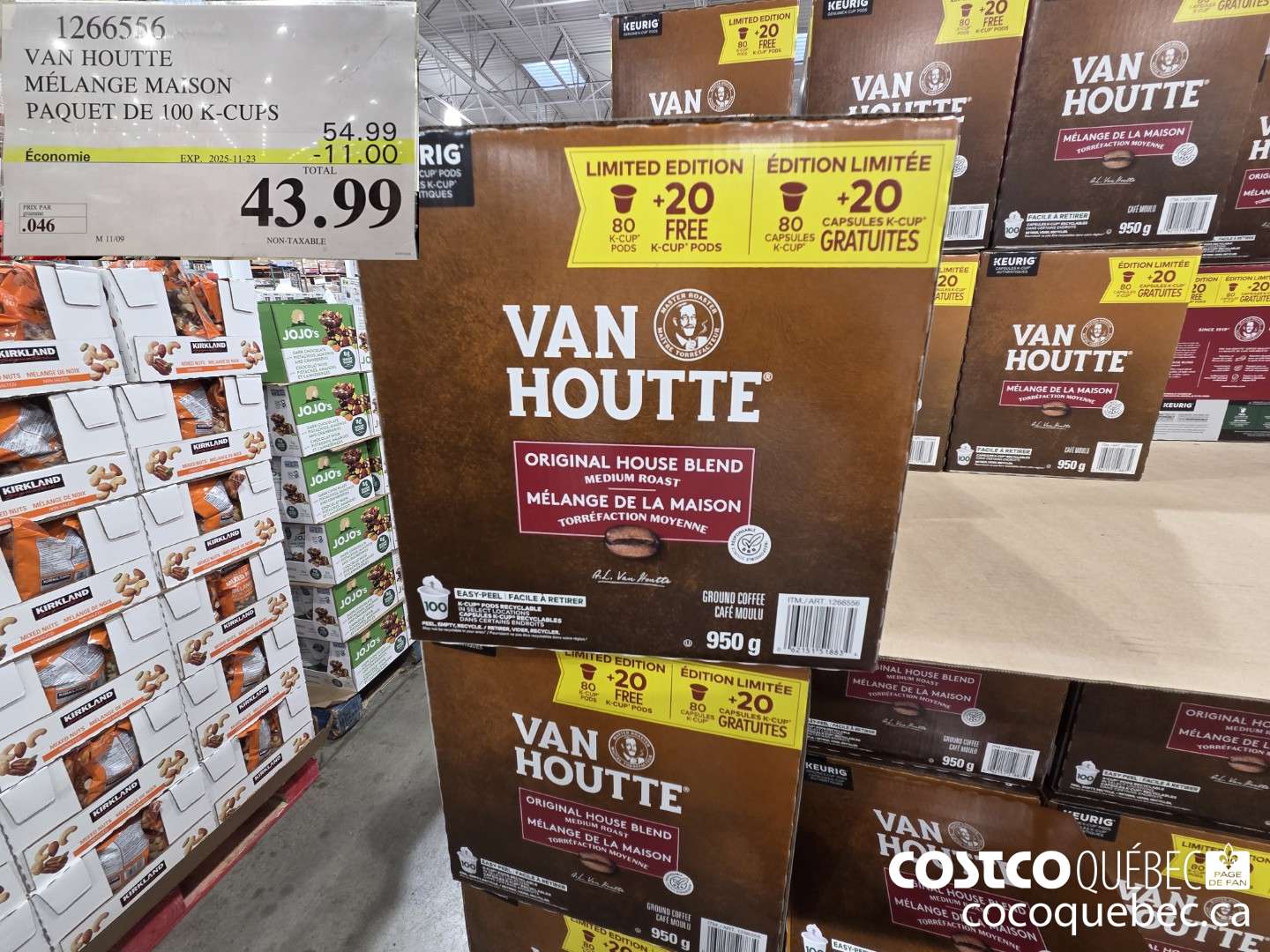 1266556 VAN HOUTTE MELANGE MAISON PAQUET DE 100 K-CUPS ($11.00 INSTANT SAVINGS EXPIRES ON 2025-11-23) $43.99