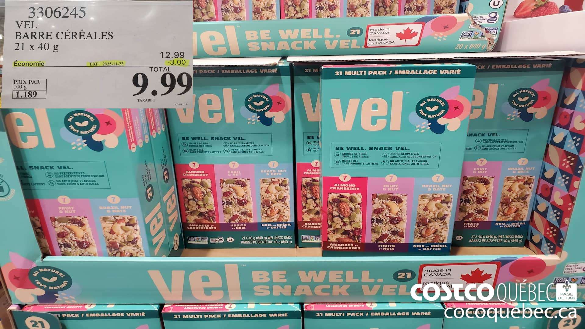 3306245 VEL PACK VARIETE 21x 40G  ($3.00 INSTANT SAVINGS EXPIRES ON 2025-11-23) $9.99