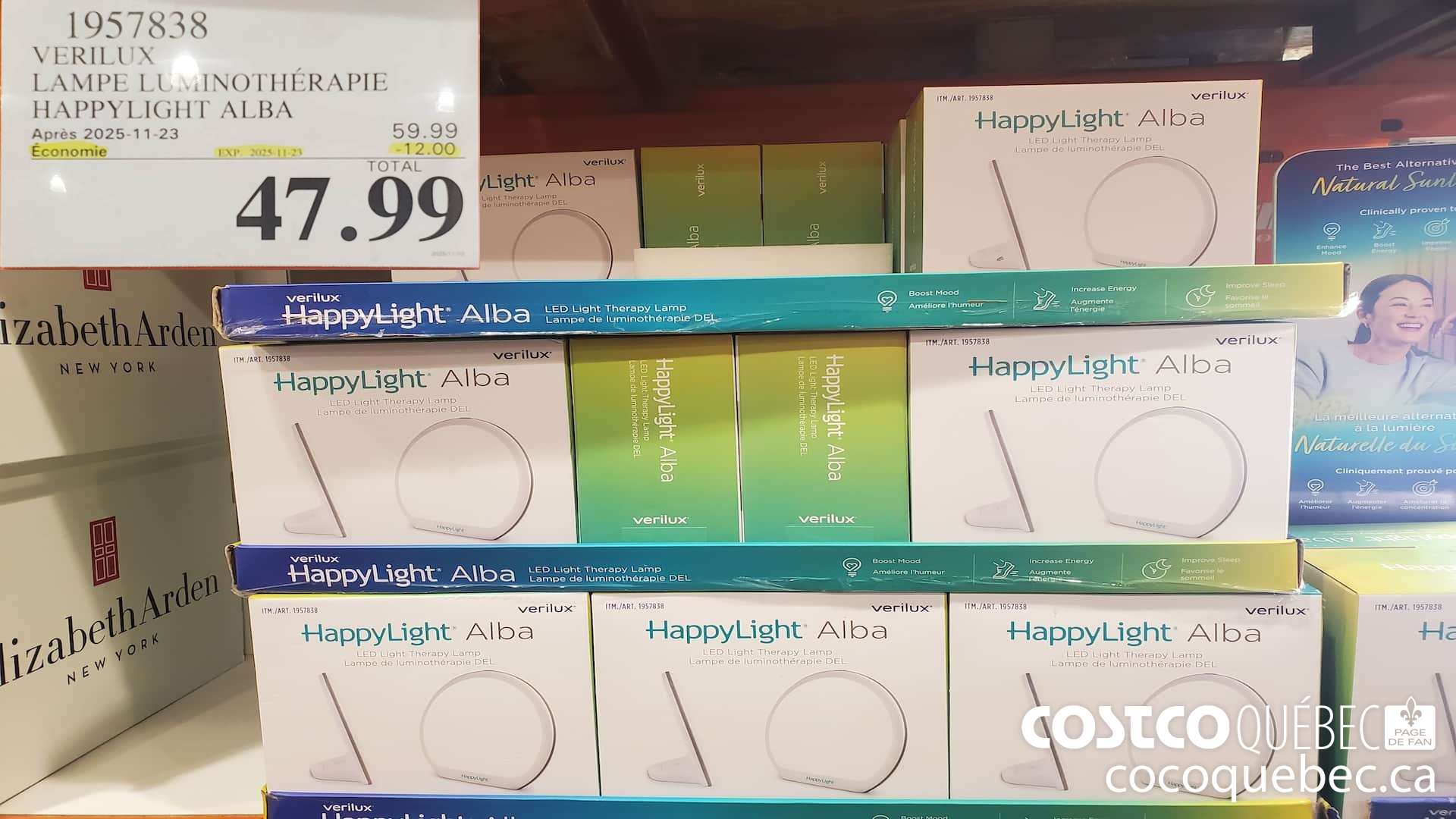 1957838 VERILUX LAMPE LUMINOTHERAPIE HAPPY LIGHT ALBA ($12.00 INSTANT SAVINGS EXPIRES ON 2025-11-23) $47.99