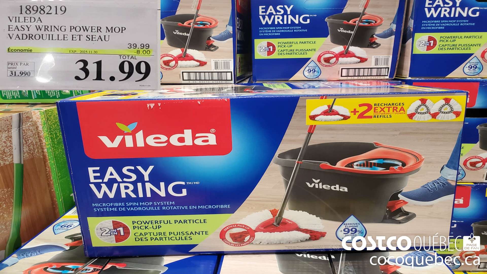 1898219 VILEDA EASY WRING POWER MOP VADROUILLE ET SEAU  ($8.00 INSTANT SAVINGS EXPIRES ON 2025-11-30) $31.99