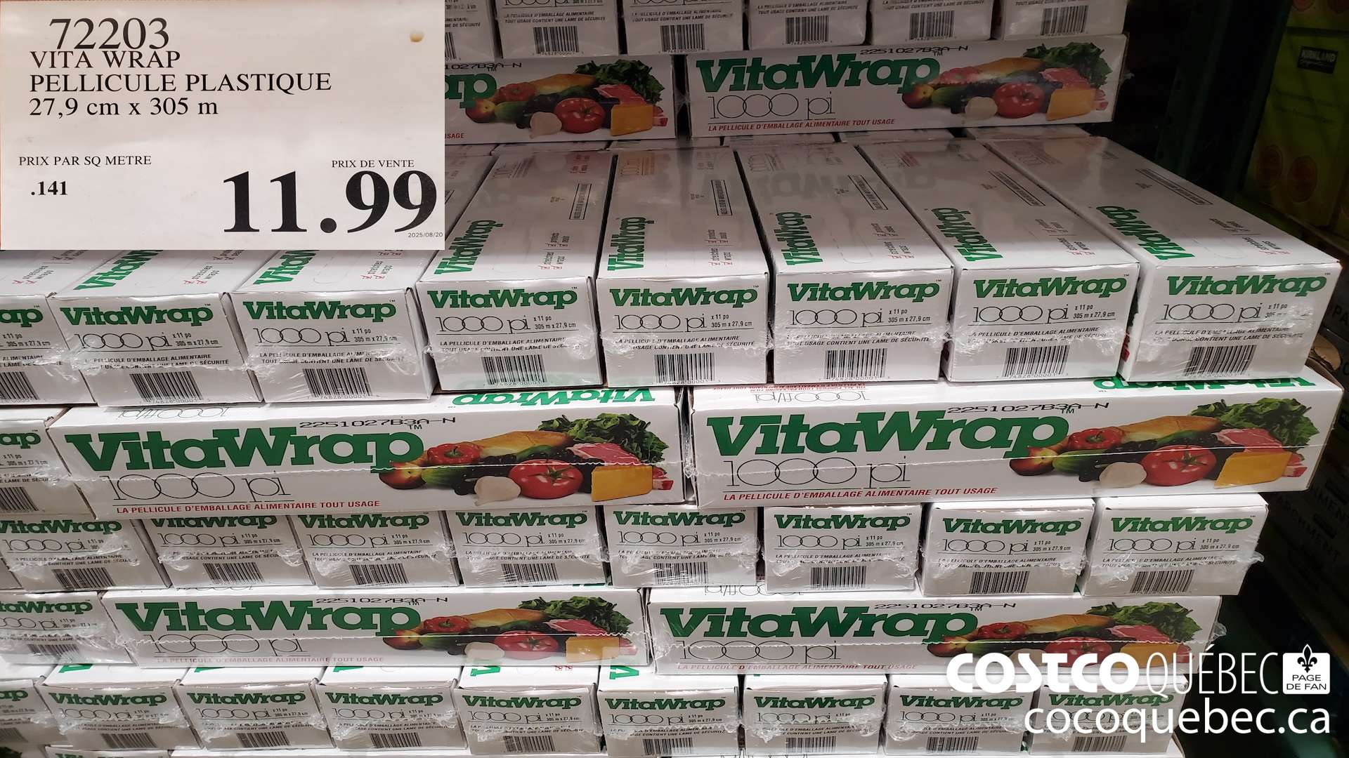 72203 VITA WRAP PELLICULE PLASTIQUE $11.99