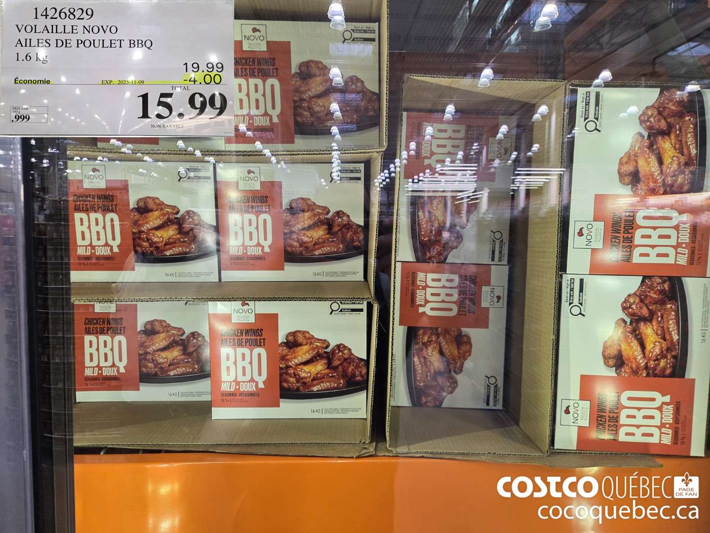 1426829 VOLAILE NOVO AILES DE POULET BBQ 1.6 kg  ($4.00 INSTANT SAVINGS EXPIRES ON 2025-11-09) $15.99