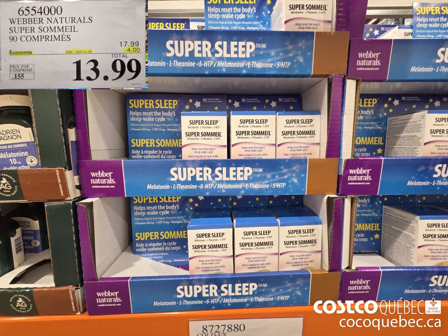 6554000 WEBBER NATURALS SUPER SLEEP 90 COMPRIMES  ($4.00 INSTANT SAVINGS EXPIRES ON 2025-11-09) $13.99