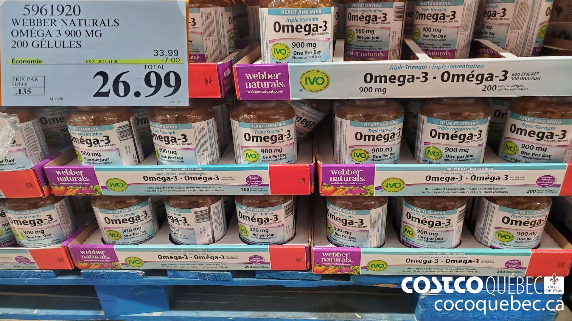 5961920 WEBBER NATURALS TRIPLE CONCENTRATION OMEGA ($7.00 INSTANT SAVINGS EXPIRES ON 2025-11-30) $26.99