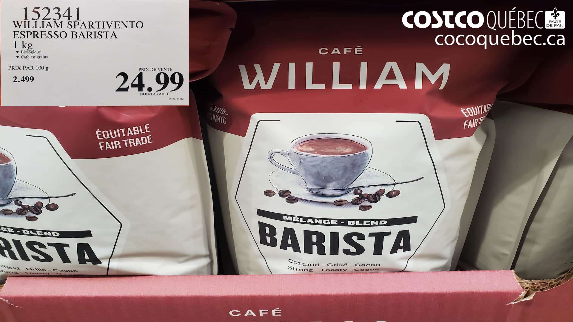 152341 WILLIAM SPARTIVENTO ESPRESSO BARISTA $24.99