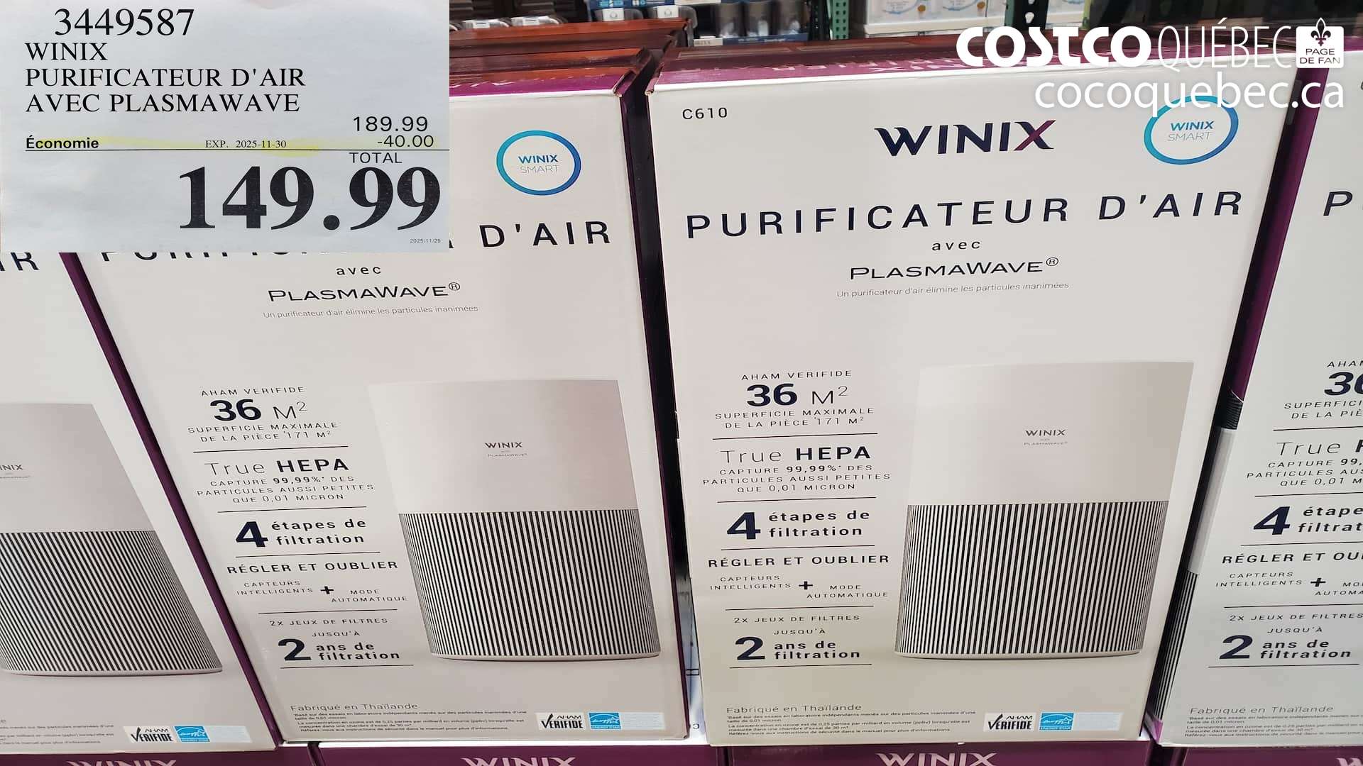 3449587 WINIX C 610  ($40.00 INSTANT SAVINGS EXPIRES ON 2025-11-30) $149.99