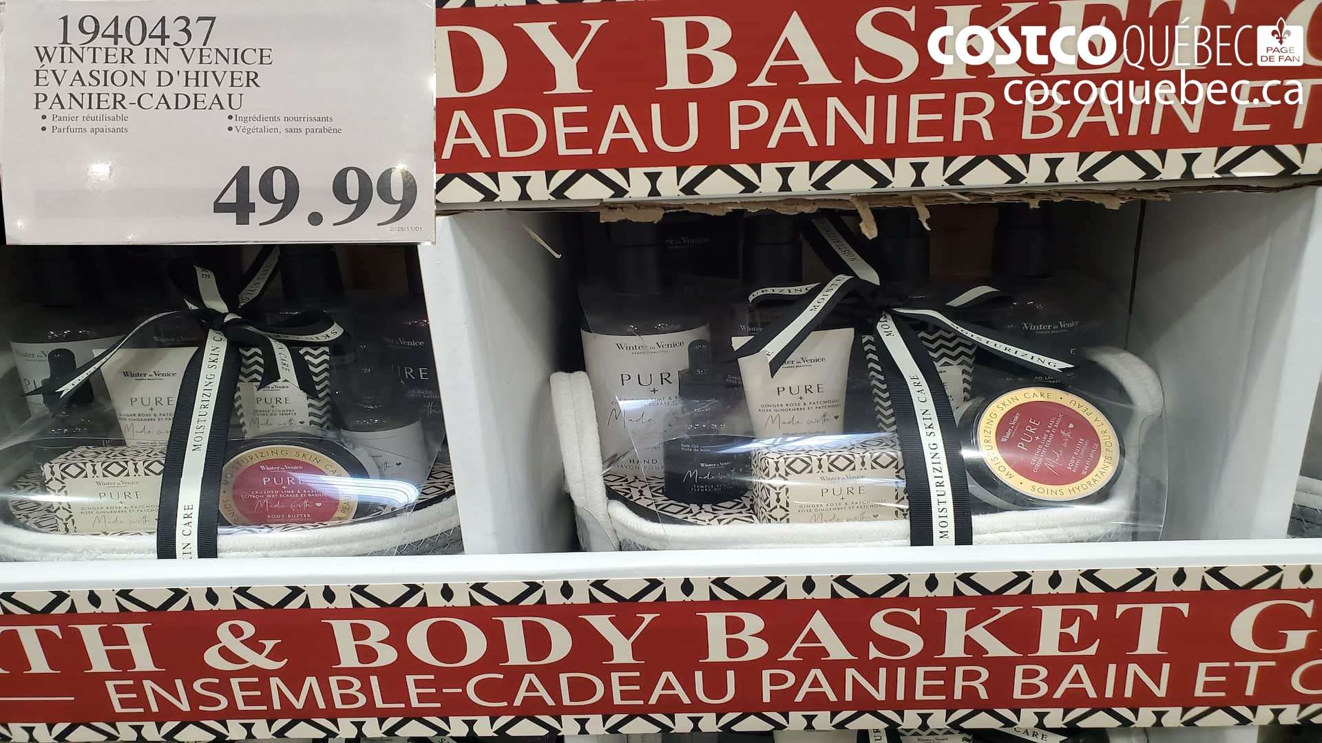 1940437 WINTER IN VENICE EVASION D'HIVER PANIER- CADEAU $49.99