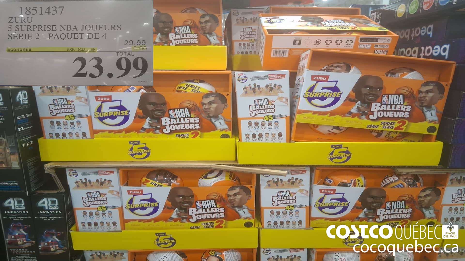 1851437 ZURU 5 SURPRISE NBA JOUEURS SERIE 2 PAQUET DE 4 ($6.00 INSTANT SAVINGS EXPIRES ON 2025-11-09) $23.99
