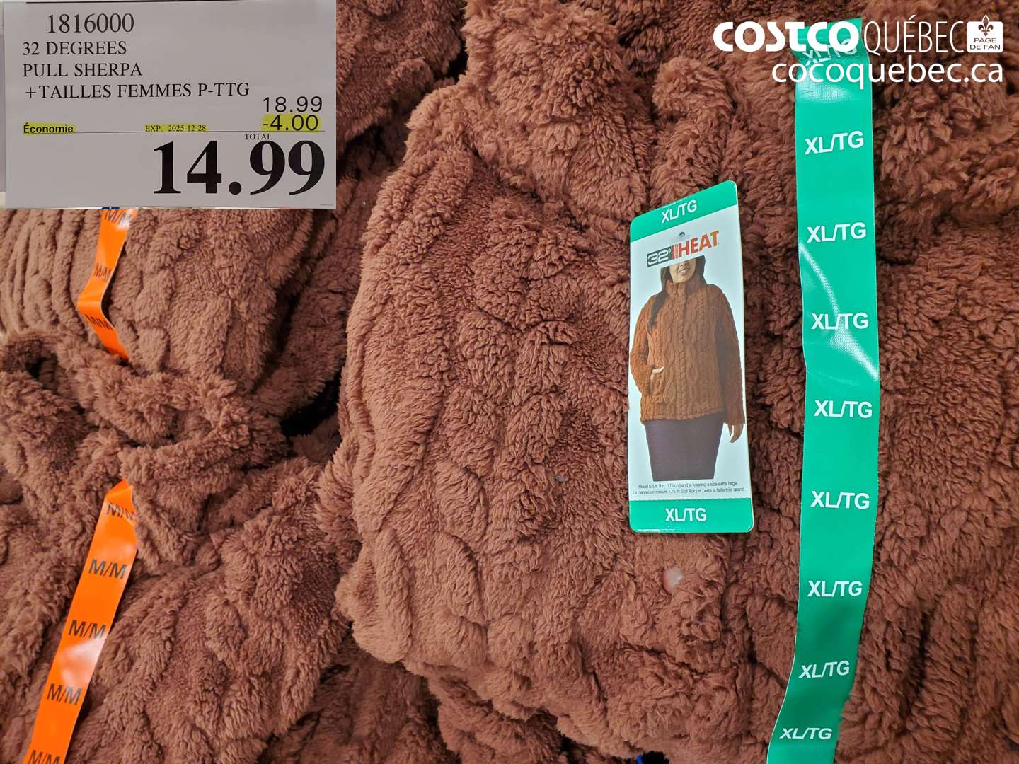 1816000 32 DEGREES PULL SHERPA + TAILLES FEMMES P-PTG ($4.00 INSTANT SAVINGS EXPIRES ON 2025-12-28) $14.99