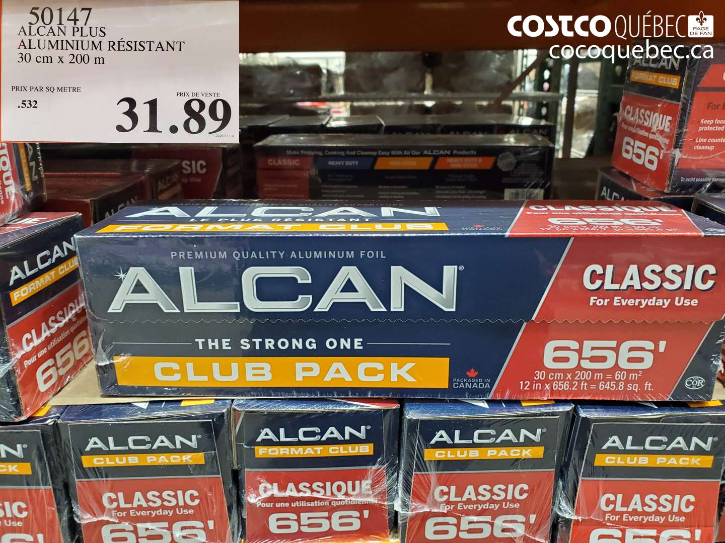 50147 ALCAN PLUS ALUMINIUM RÉSISTANT 30 cm x 200 m $31.89