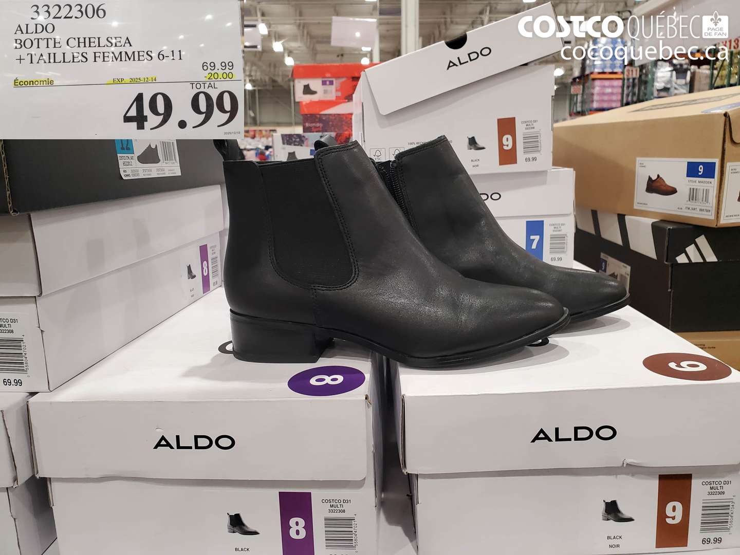 3322306 ALDO BOTTE CHELSEA + TAILLES FEMMES 6-11 ($20.00 INSTANT SAVINGS EXPIRES ON 2025-12-14) $49.99