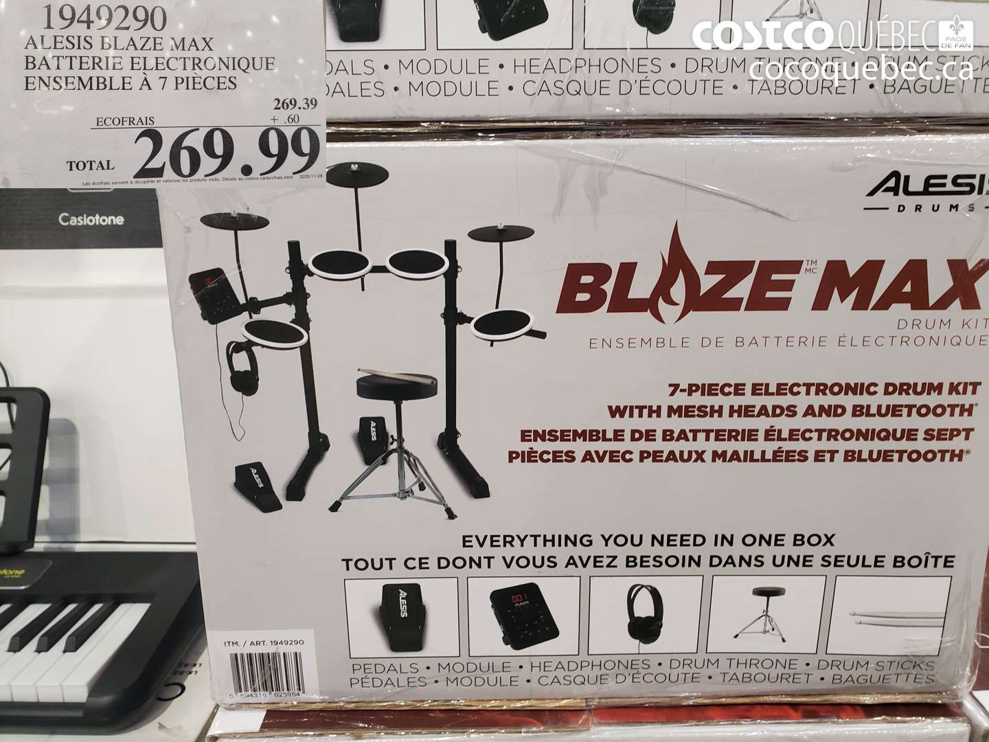 1949290 ALESIS BLAZE MAX BATTERIE ELECTRONIQUE ENSEMBLE À 7 PIECES $269.99
