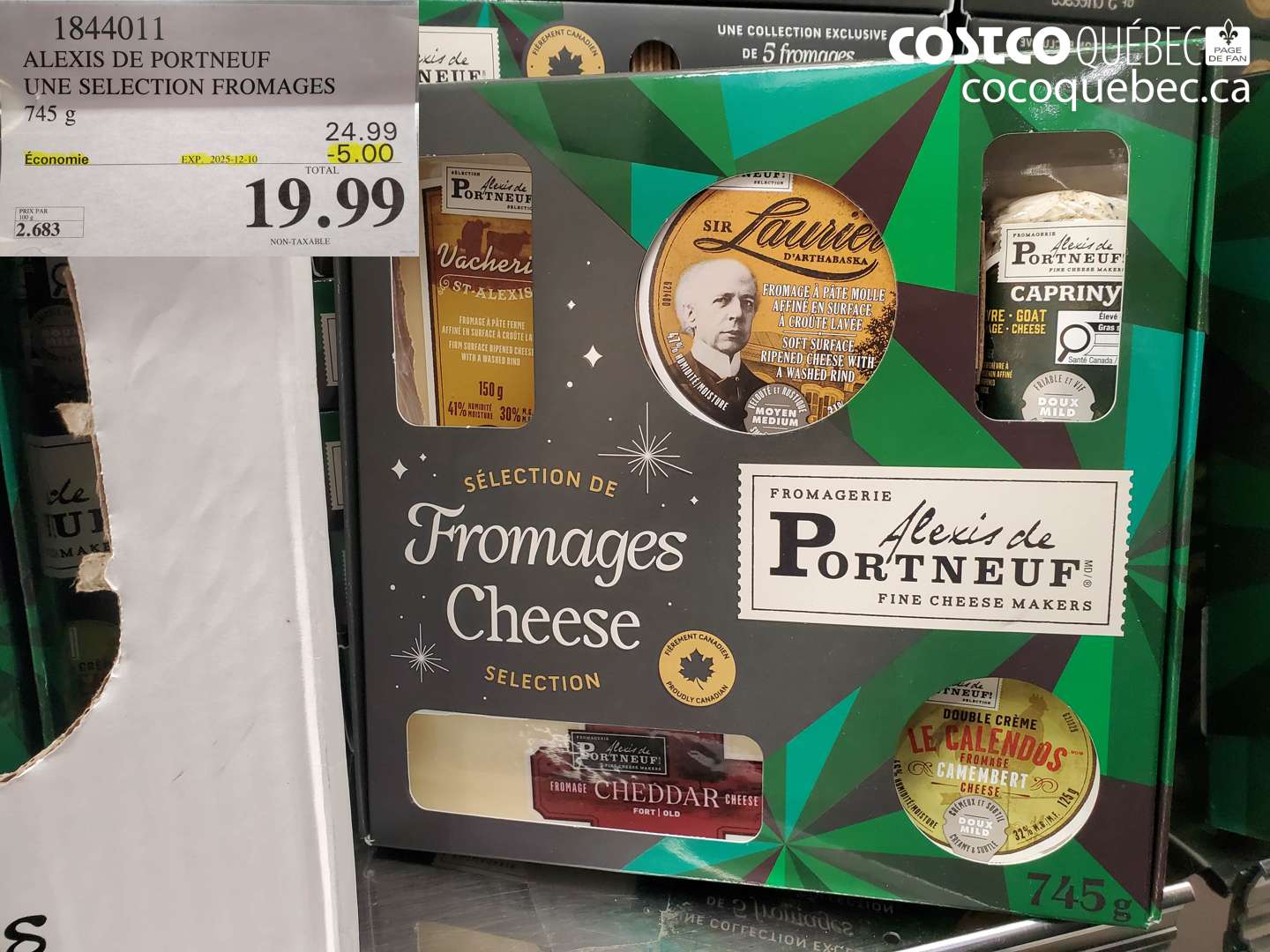 1844011 ALEXIS DE PORTNEUF UNE SELECTION FROMAGES (EXPIRES ON 2025-12-10) $19.99