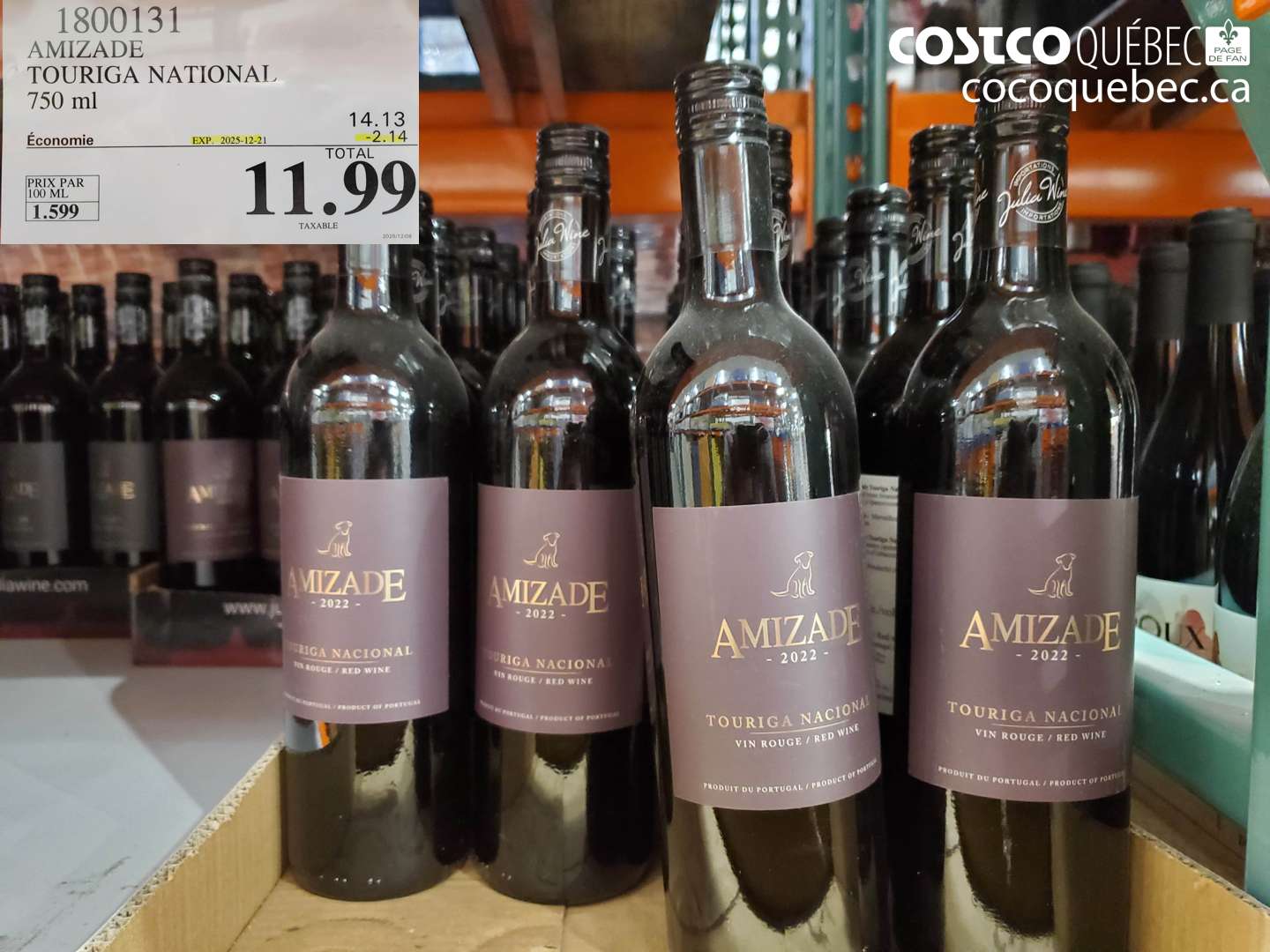 1800131 AMIZADE TOURIGA NATIONAL 750 ml ($2.14 INSTANT SAVINGS EXPIRES ON 2025-12-21) $11.99