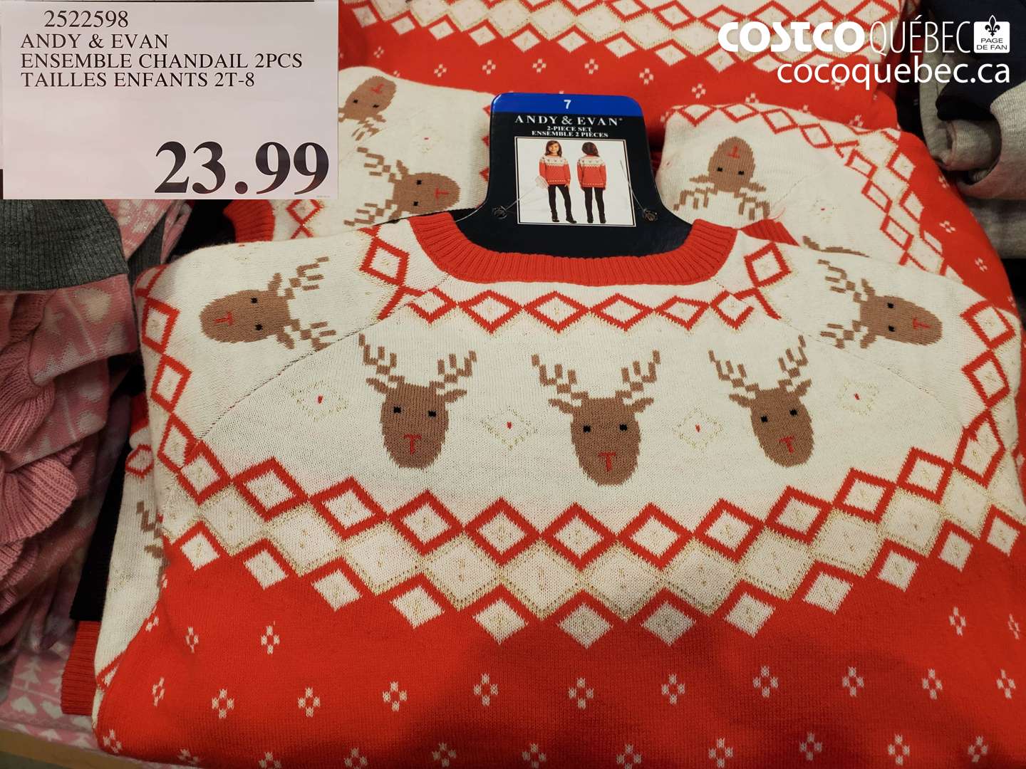 2522598 ANDY & EVAN ENSEMBLE CHANDAIL 2PCS TAILLES ENFANTS 2T-8 $23.99