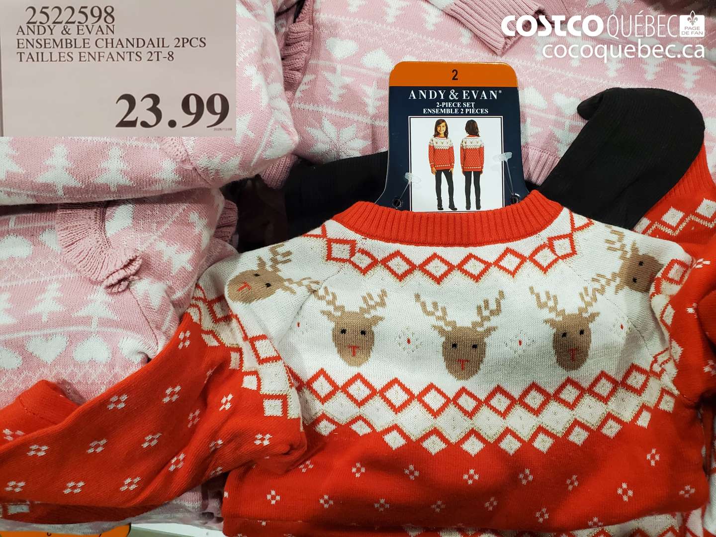 2522598 ANDY & EVAN ENSEMBLE CHANDAIL 2PCS TAILLES ENFANTS 2T-8 $23.99