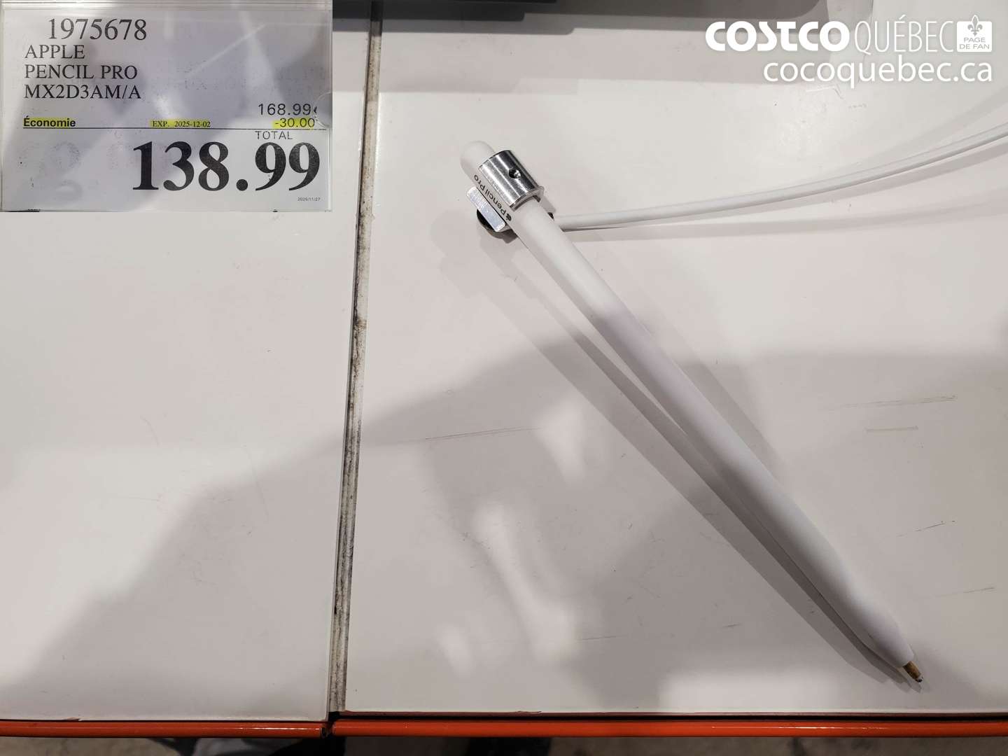 1975678 APPLE PENCIL PRO MX2D3AM/A  ($30.00 INSTANT SAVINGS EXPIRES ON 2025-12-02) $138.99