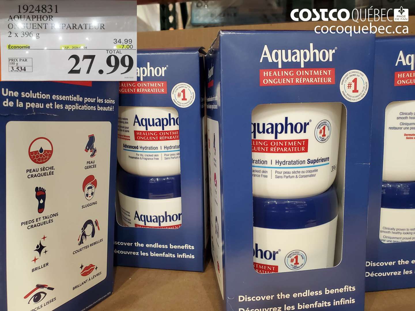 1924831 AQUAPHOR ONGUENT REPARATEUR ($7.00 INSTANT SAVINGS EXPIRES ON 2026-01-04) $27.99