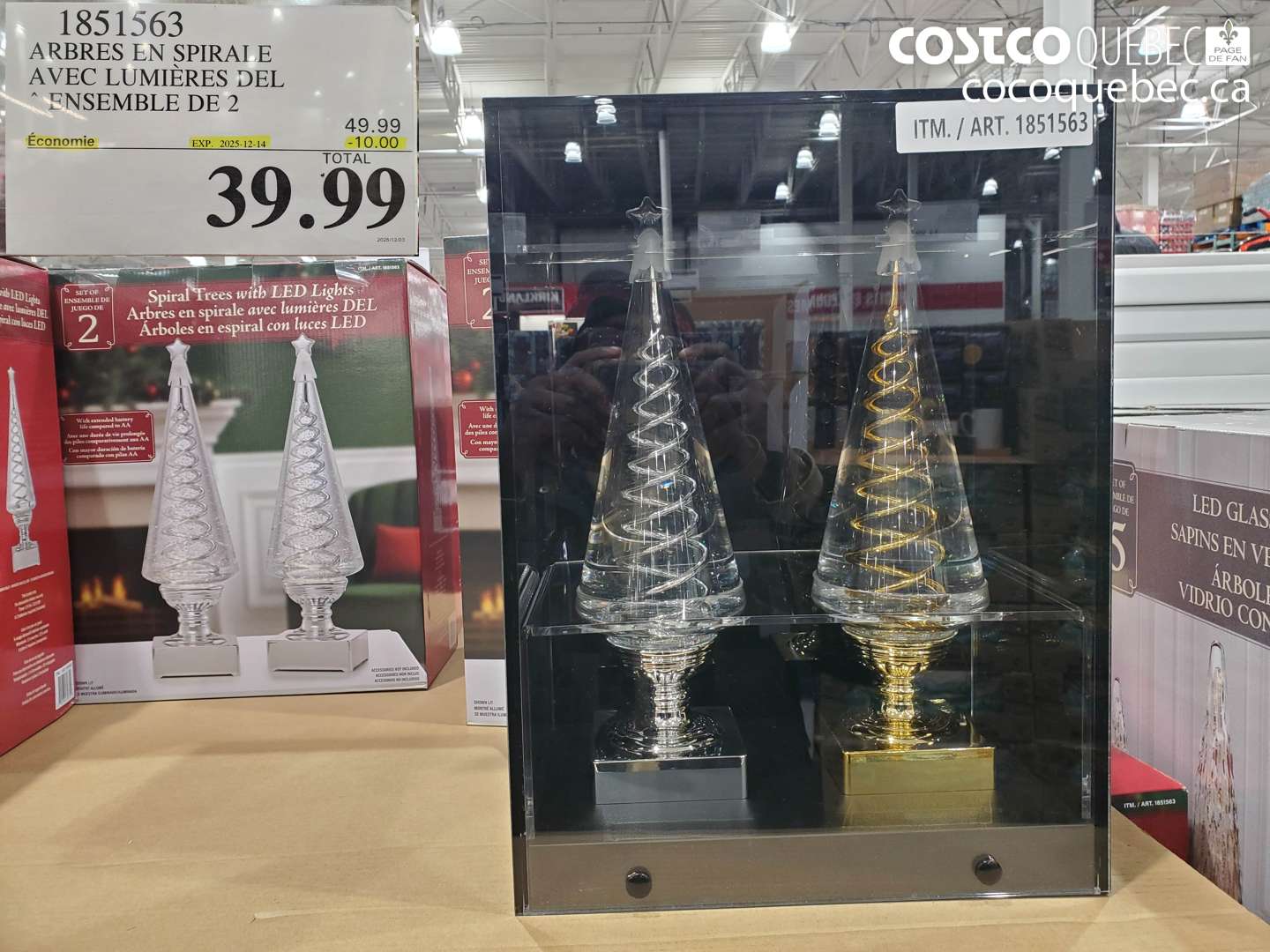 1851563 ARBRES EN SPIRALE AVEC LUMIÈRES DE L'ENSEMBLE DE 2 (EXPIRES ON 2025-12-14) $39.99