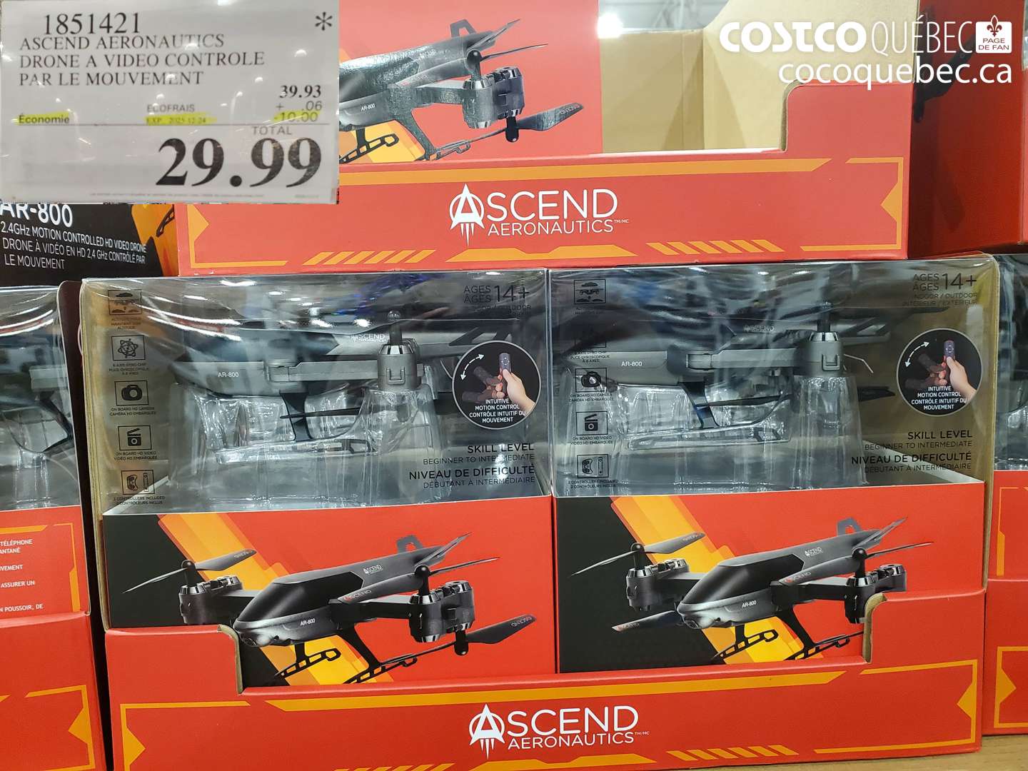 1851421 ASCEND AERONAUTICS DRONE A VIDEO CONTROLE PAR LE MOUVEMENT ($10.00 INSTANT SAVINGS EXPIRES ON 2025-12-24) $29.99