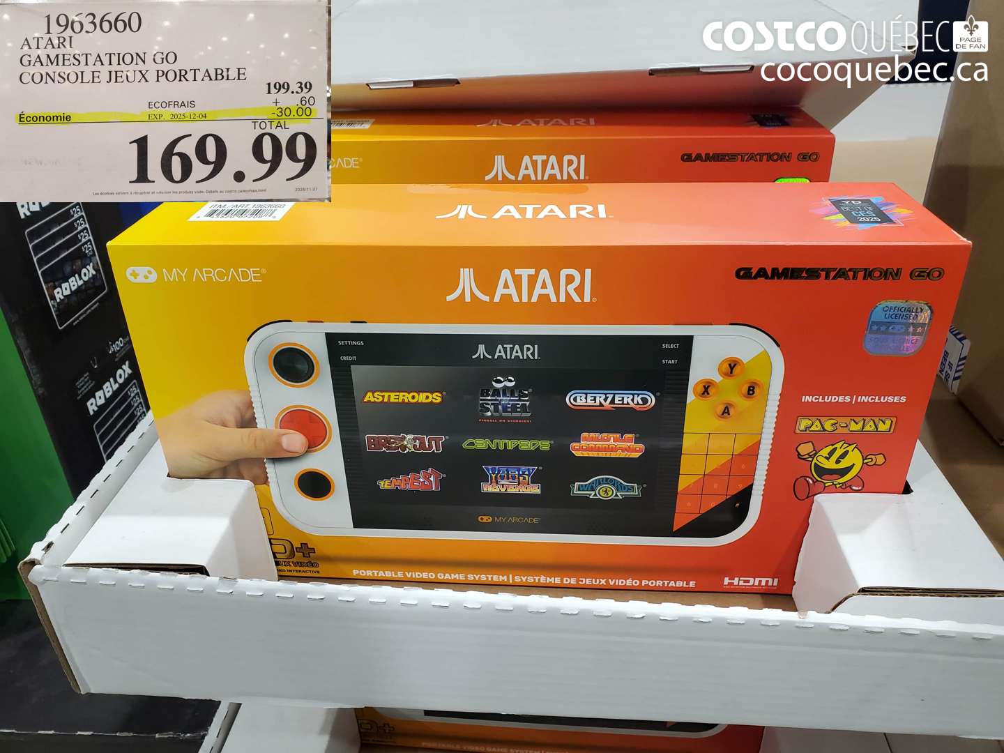 1963660 ATARI GAMESTATION GO CONSOLE JEUX PORTABLE ($30.00 INSTANT SAVINGS EXPIRES ON 2025-12-04) $169.99