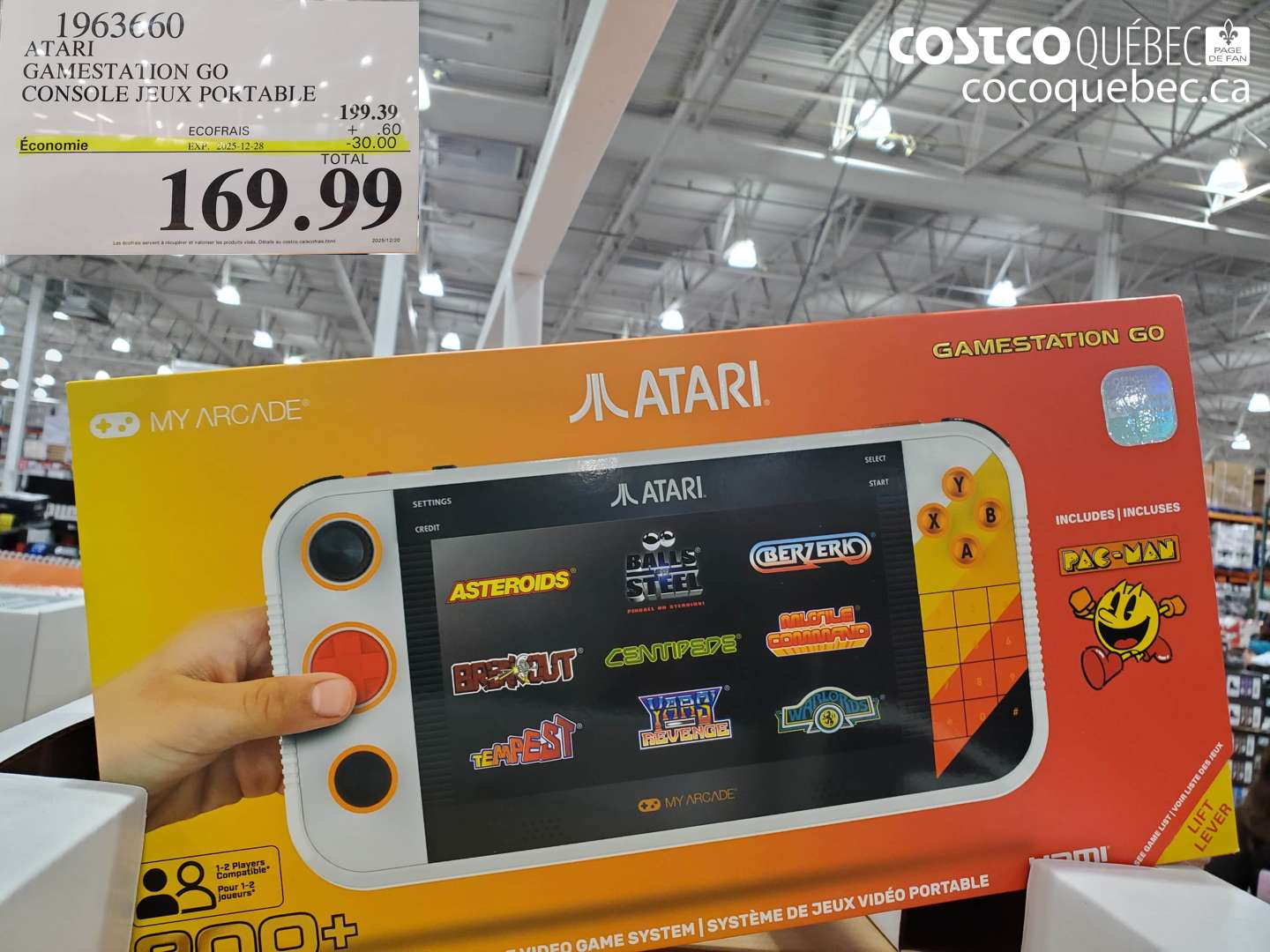 1963660 ATARI GAMESTATION GO CONSOLE JEUX PORTABLE ($30.00 INSTANT SAVINGS EXPIRES ON 2025-12-28) $169.99