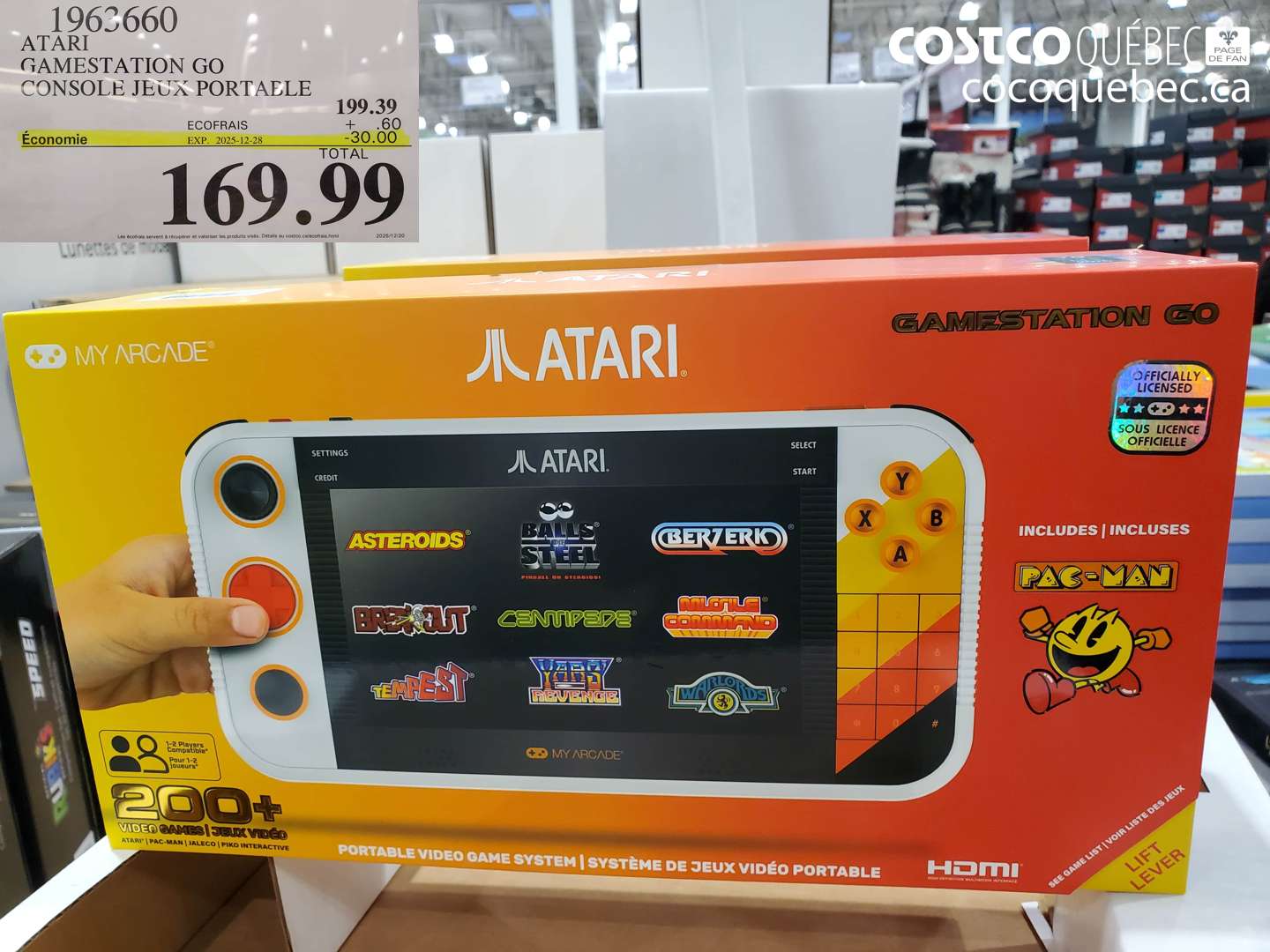 1963660 ATARI GAMESTATION GO CONSOLE JEUX PORTABLE ($30.00 INSTANT SAVINGS EXPIRES ON 2025-12-28) $169.99