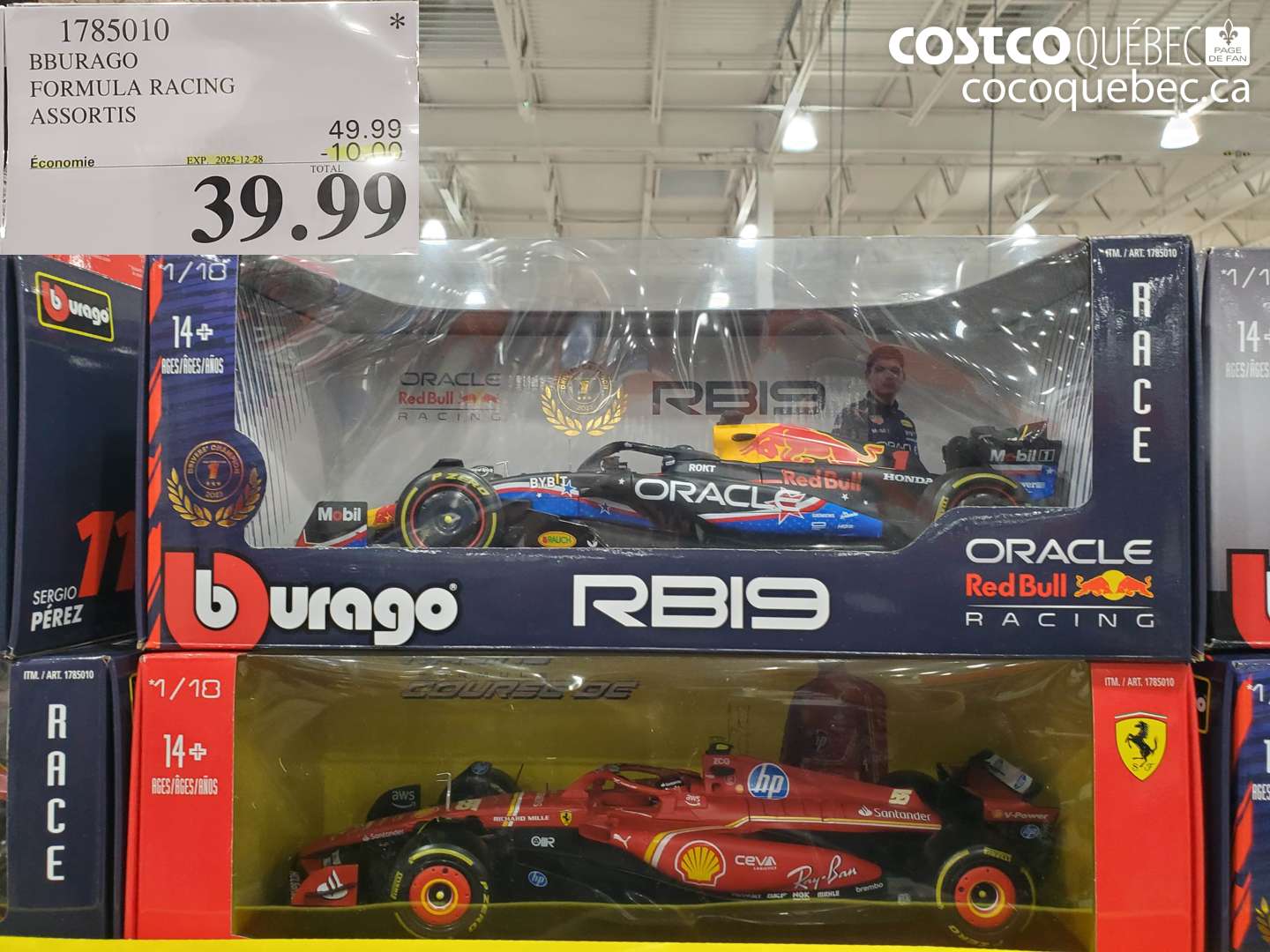 1785010 BBURAGO FORMULA RACING ASSORTIS ($10.00 INSTANT SAVINGS EXPIRES ON 2025-12-28) $39.99