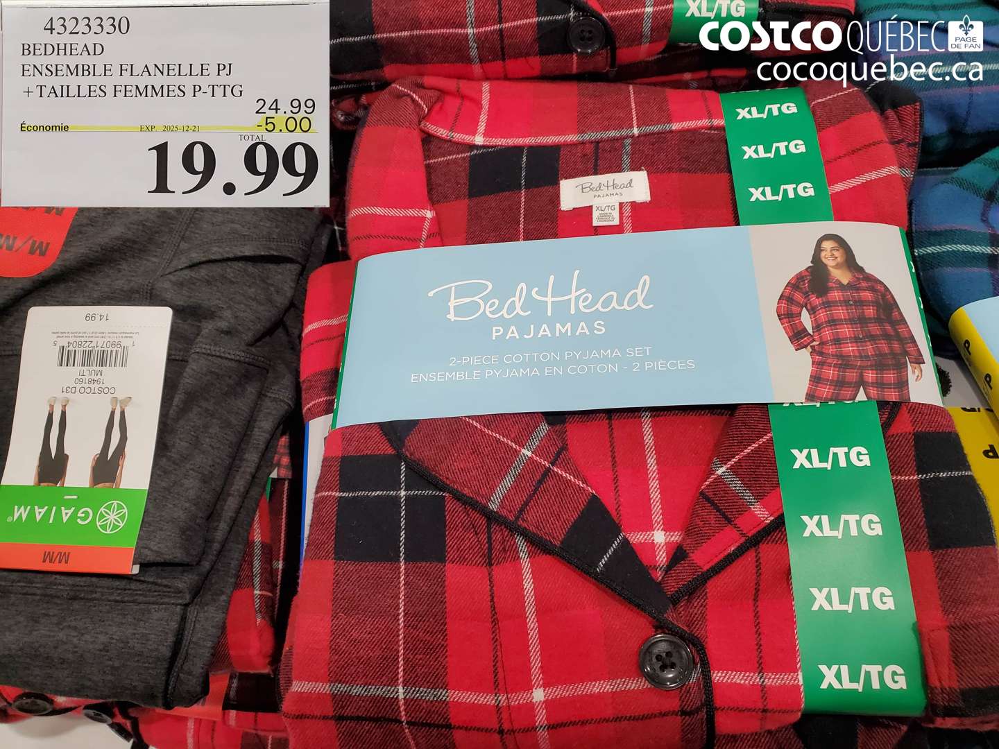 4323330 BEDHEAD ENSEMBLE FLANELLE PJ +TAILLES FEMMES P-TG ($5.00 INSTANT SAVINGS EXPIRES ON 2025-12-21) $19.99