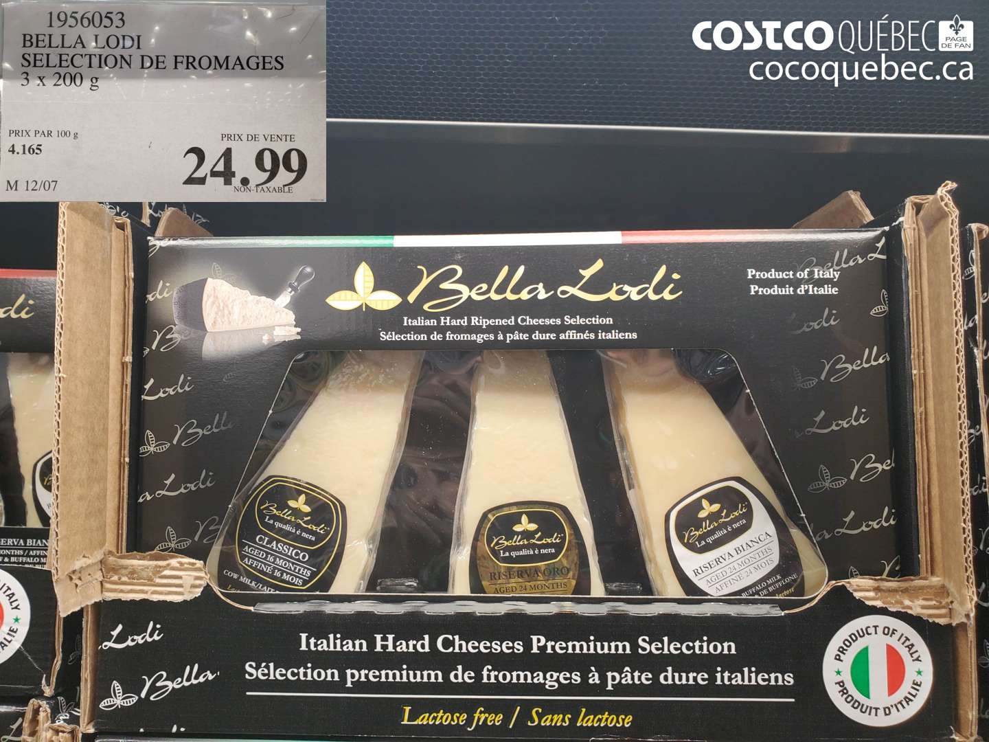 1956053 BELLA LODI SELECTION DE FROMAGES 3 x 200 g $24.99