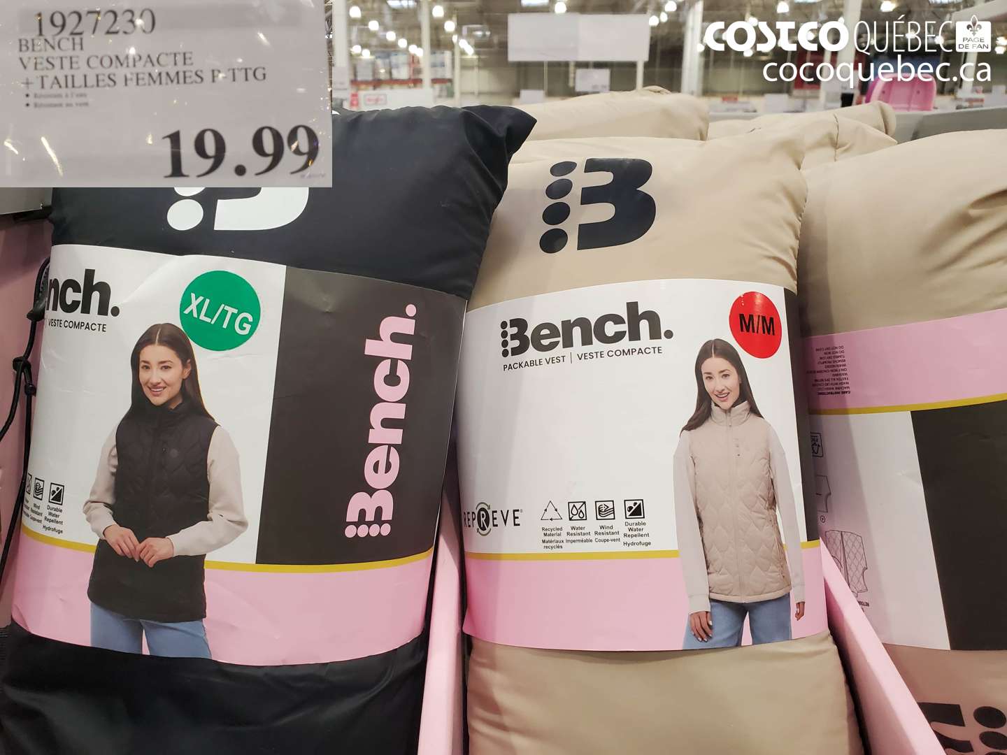 1927230 BENCH VESTE COMPACTE + TAILLES FEMMES PTTG $19.99