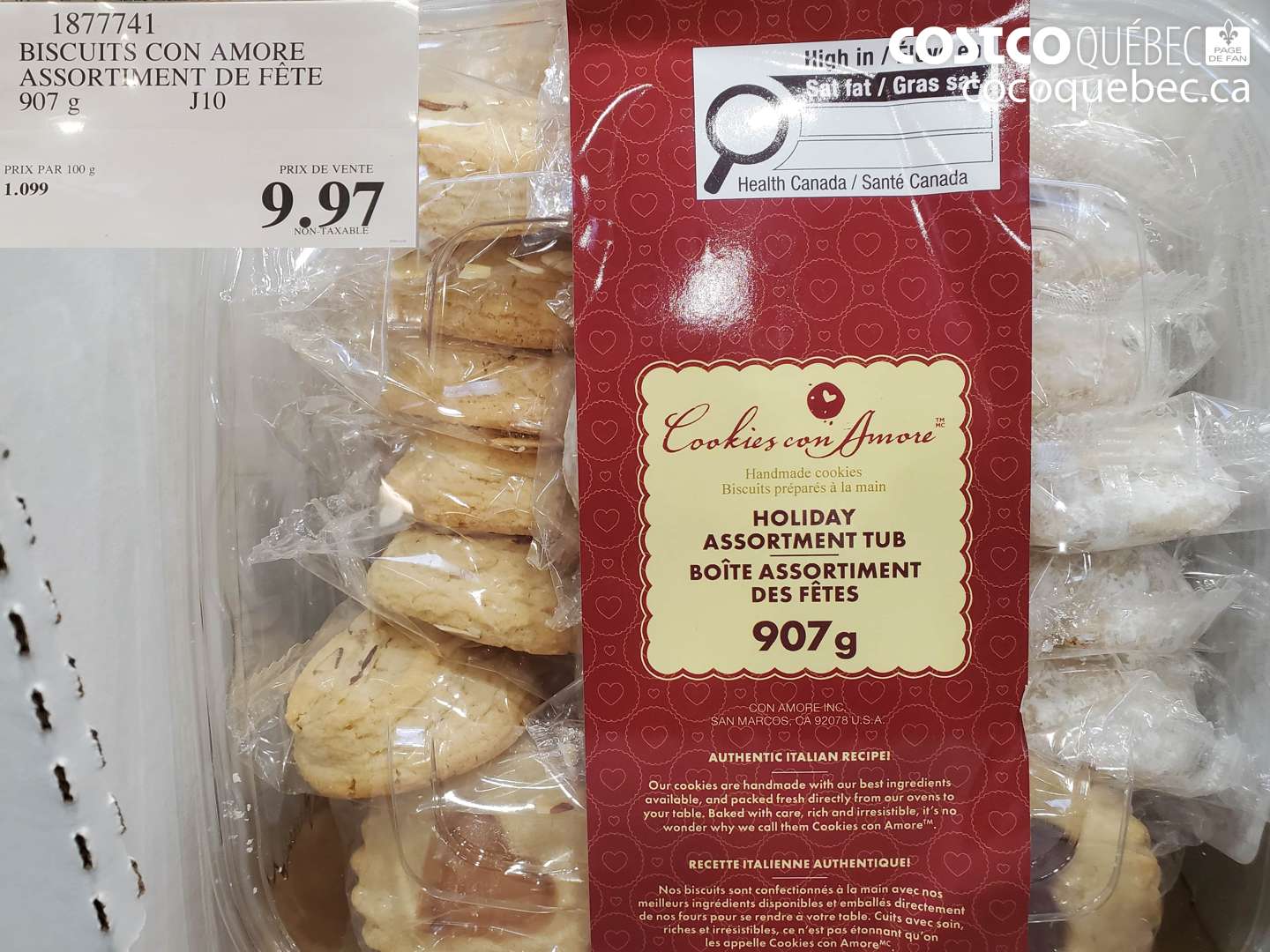 1877741 BISCUITS CON AMORE ASSORTIMENT DE FÊTE 907 g $9.97