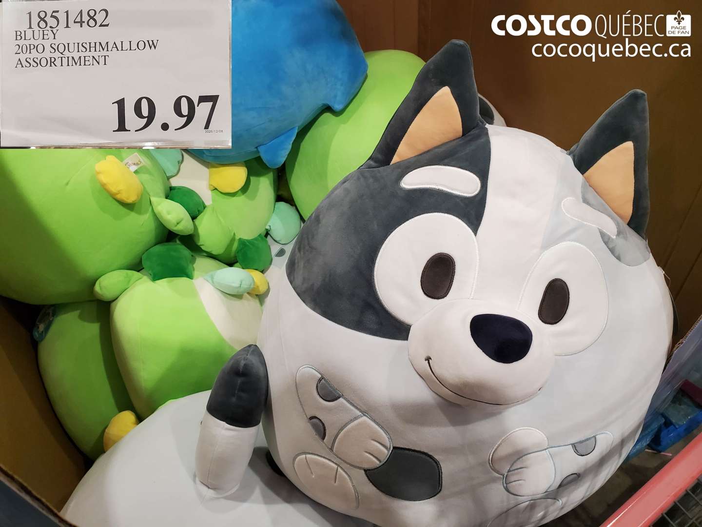 1851482 BLUEY 20PK SQUISHMALLOW ASSORTMENT $19.97