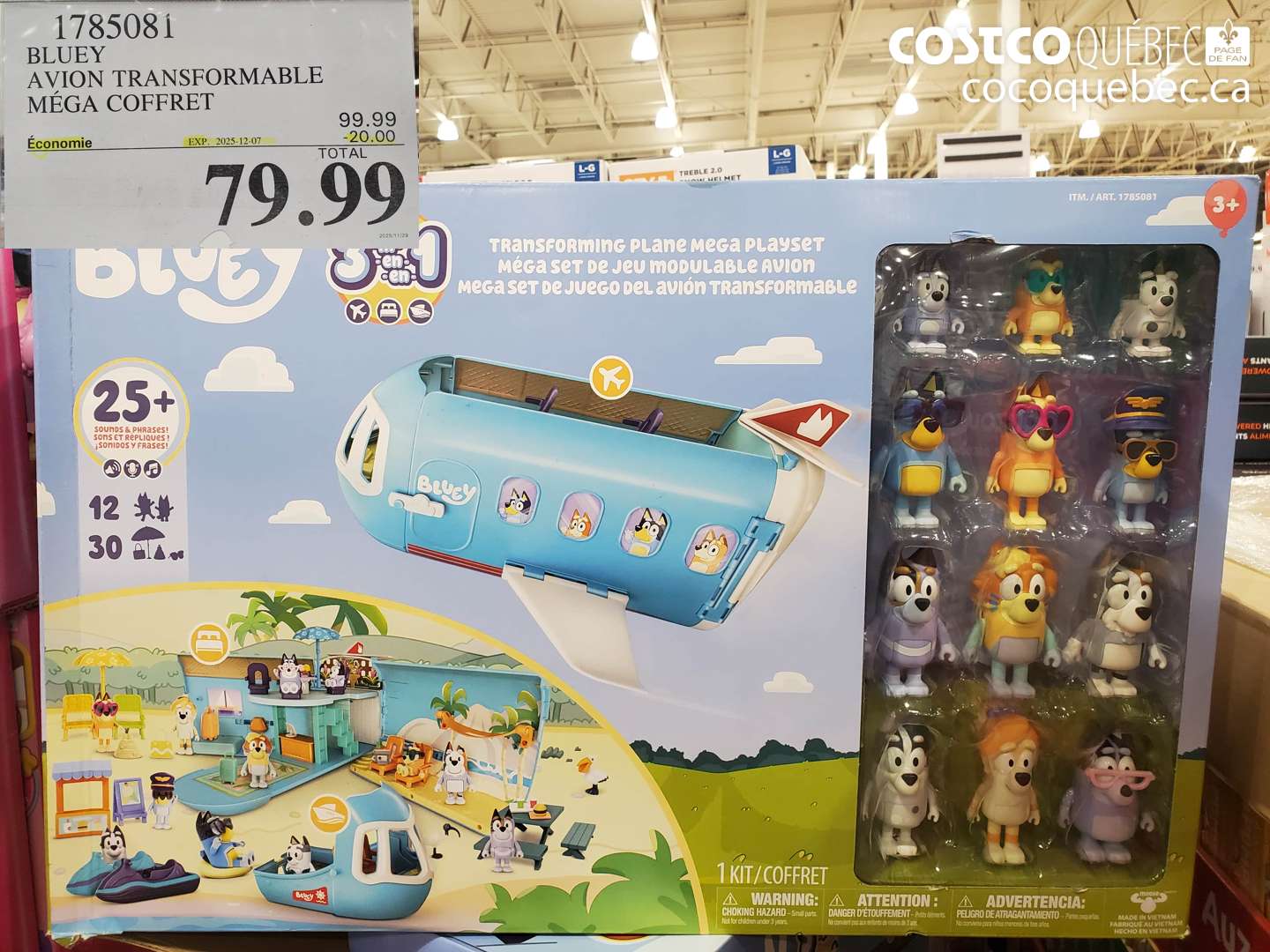 1785081 BLUEY AVION TRANSFORMABLE MEGA COFFRET ($20.00 INSTANT SAVINGS EXPIRES ON 2025-12-07) $79.99