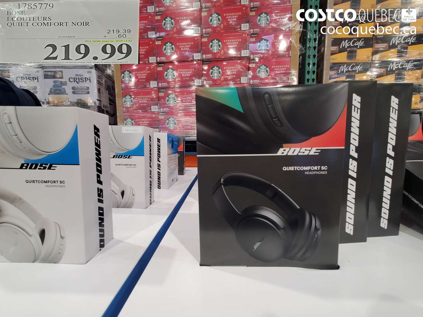 1785779 BOSE ECOUTEURS QUIET COMFORT $219.99