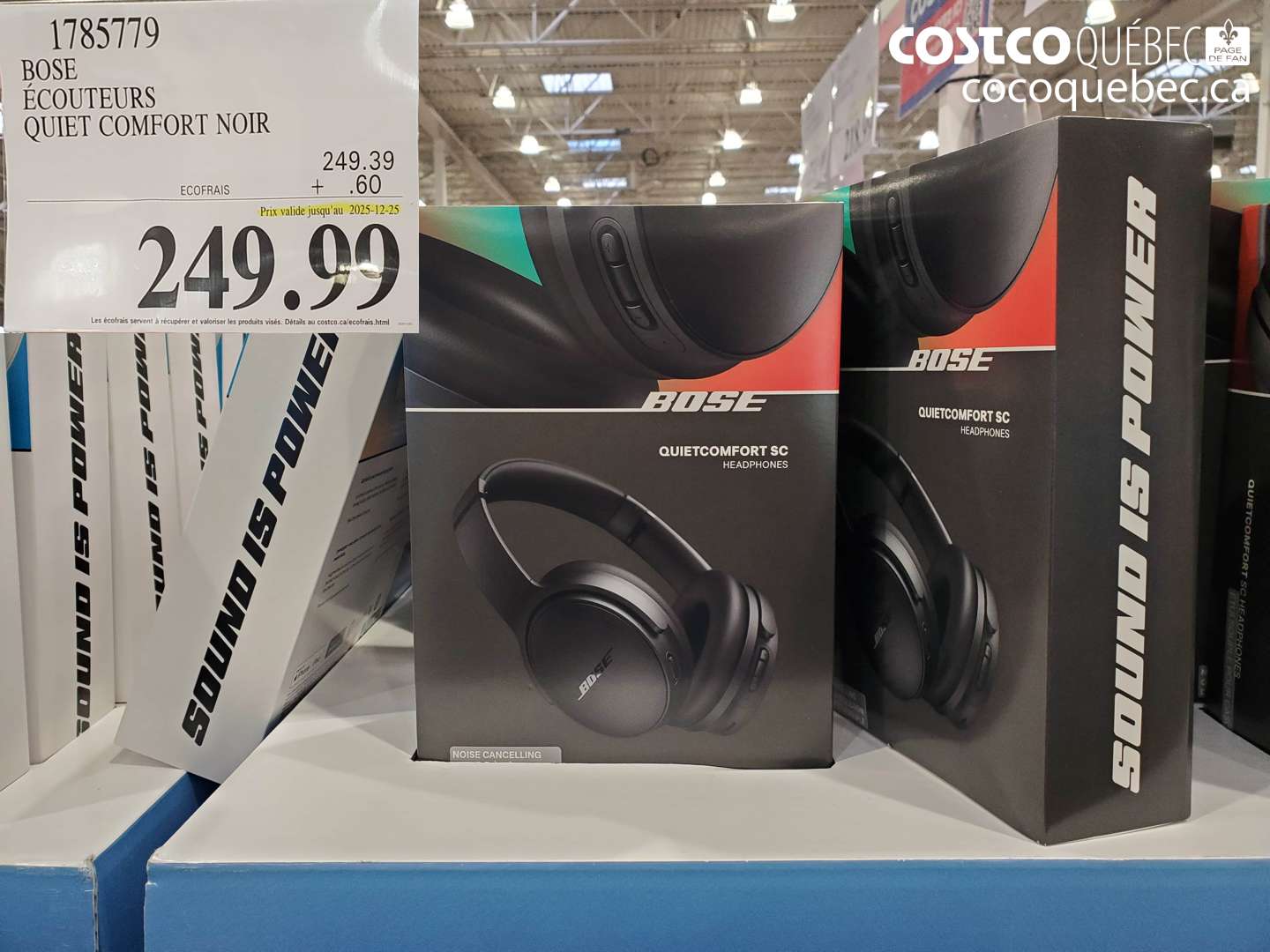 1785779 BOSE ECOUTEURS QUIET COMFORT (EXPIRES ON 2025-12-25) $219.99