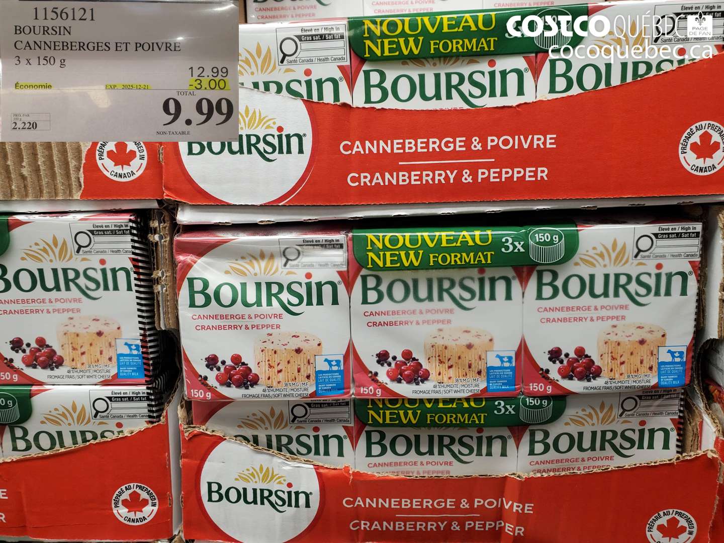 1156121 BOURSIN CANNEBERGES ET POIVRE (EXPIRES ON 2025-12-21) $9.99