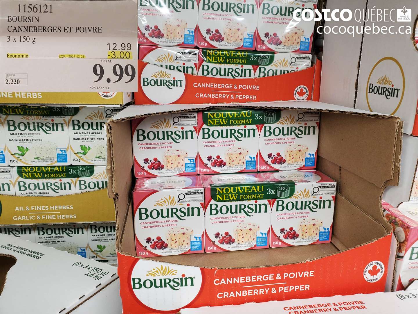 1156121 BOURSIN CANNEBERGES ET POIVRE ($3.00 INSTANT SAVINGS EXPIRES ON 2025-12-21) $9.99