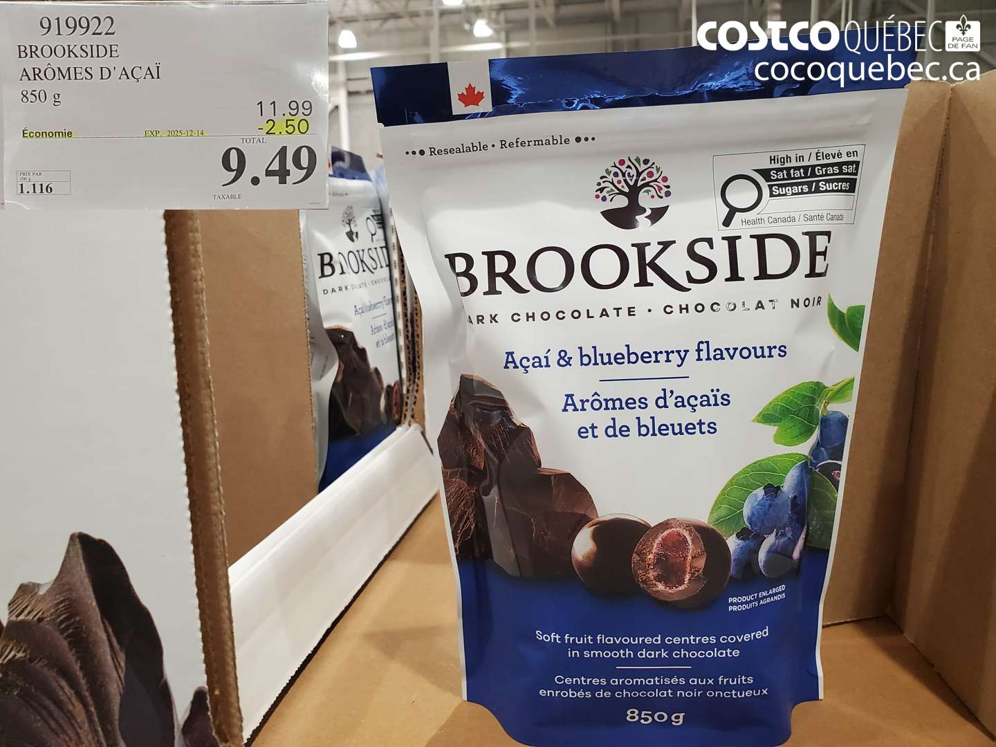 919922 BROOKSIDE ARÔMES D'AÇAÏ (EXPIRES ON 2025-12-14) $9.49