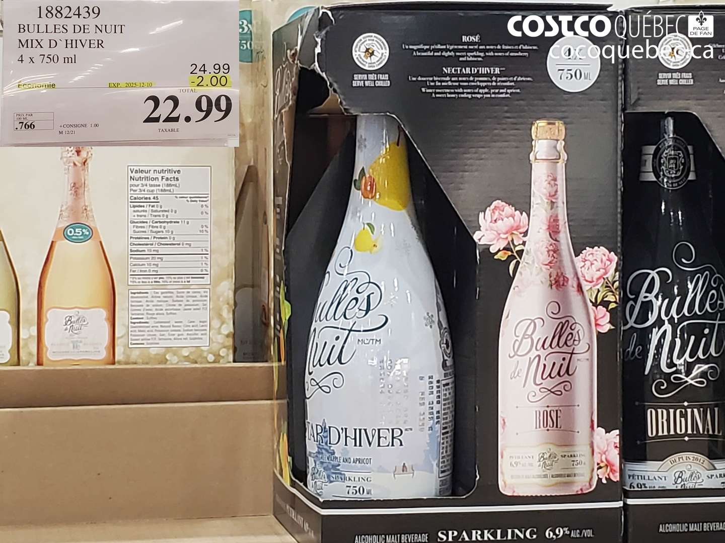 1882439 BULLES DE NUIT MIX D` HIVER 4 x 750 ml (EXPIRES ON 2025-12-10) $22.99