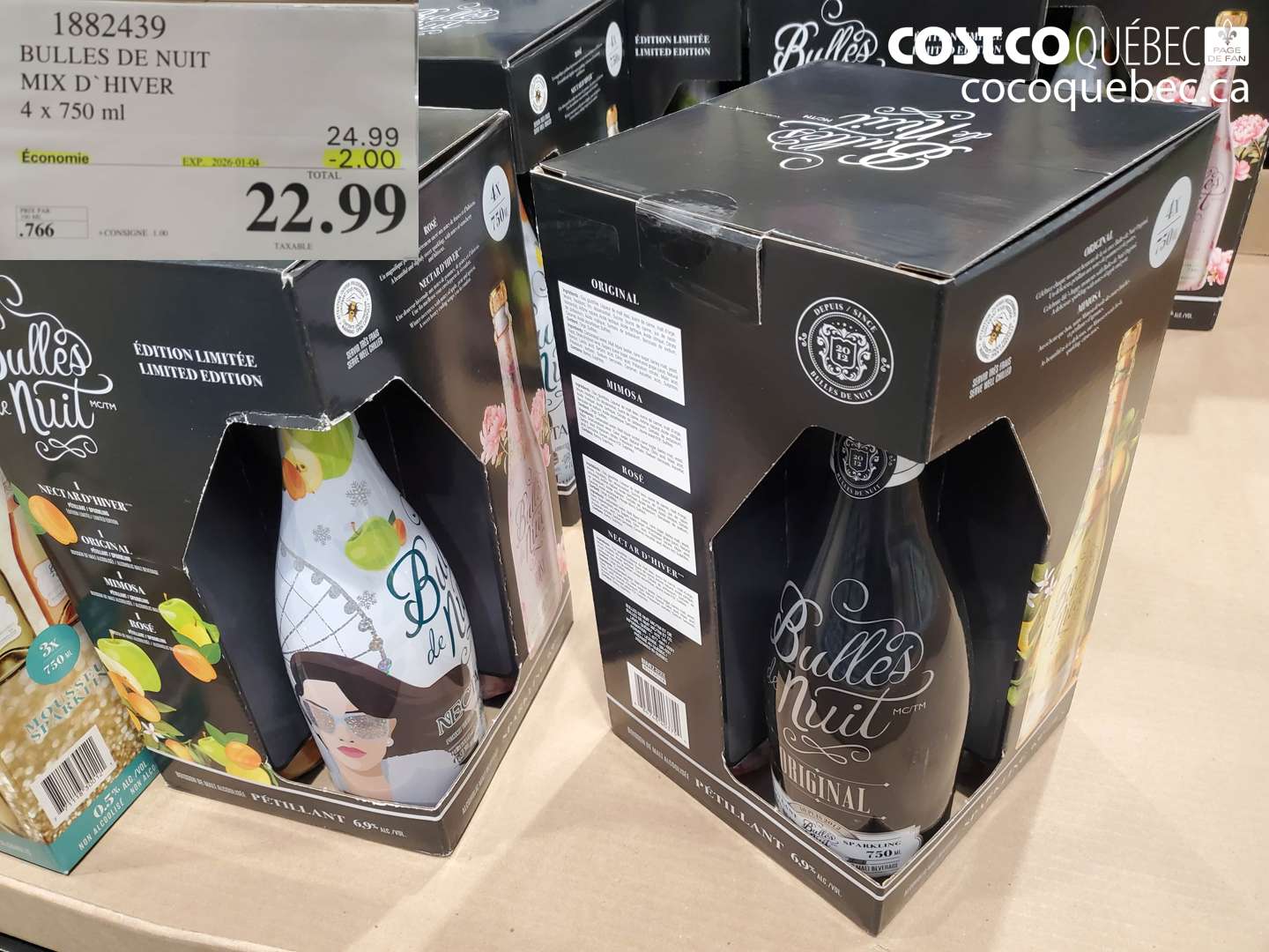 1882439 BULLES DE NUIT MIX D` HIVER 4 x 750 ml ($2.00 INSTANT SAVINGS EXPIRES ON 2026-01-04) $22.99